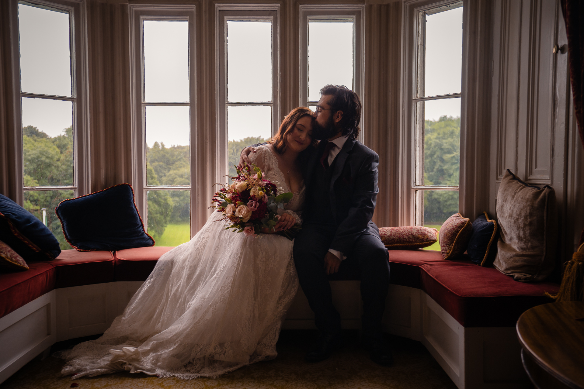 Intimate wedding preparations and First Look at Belleek Castle in Ireland