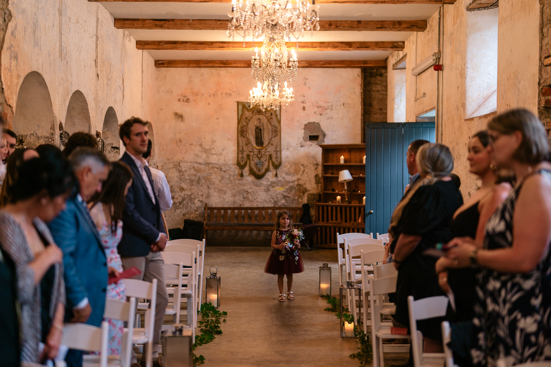 Intimate wedding ceremony at Belleek Castle with celebrant Enda Harte
