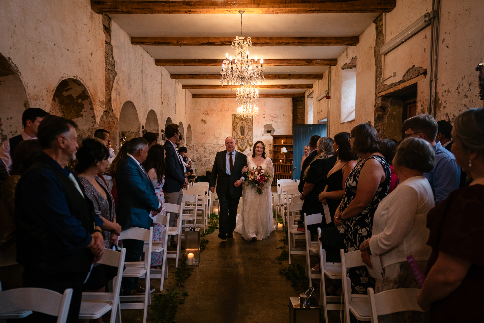 Intimate wedding ceremony at Belleek Castle with celebrant Enda Harte