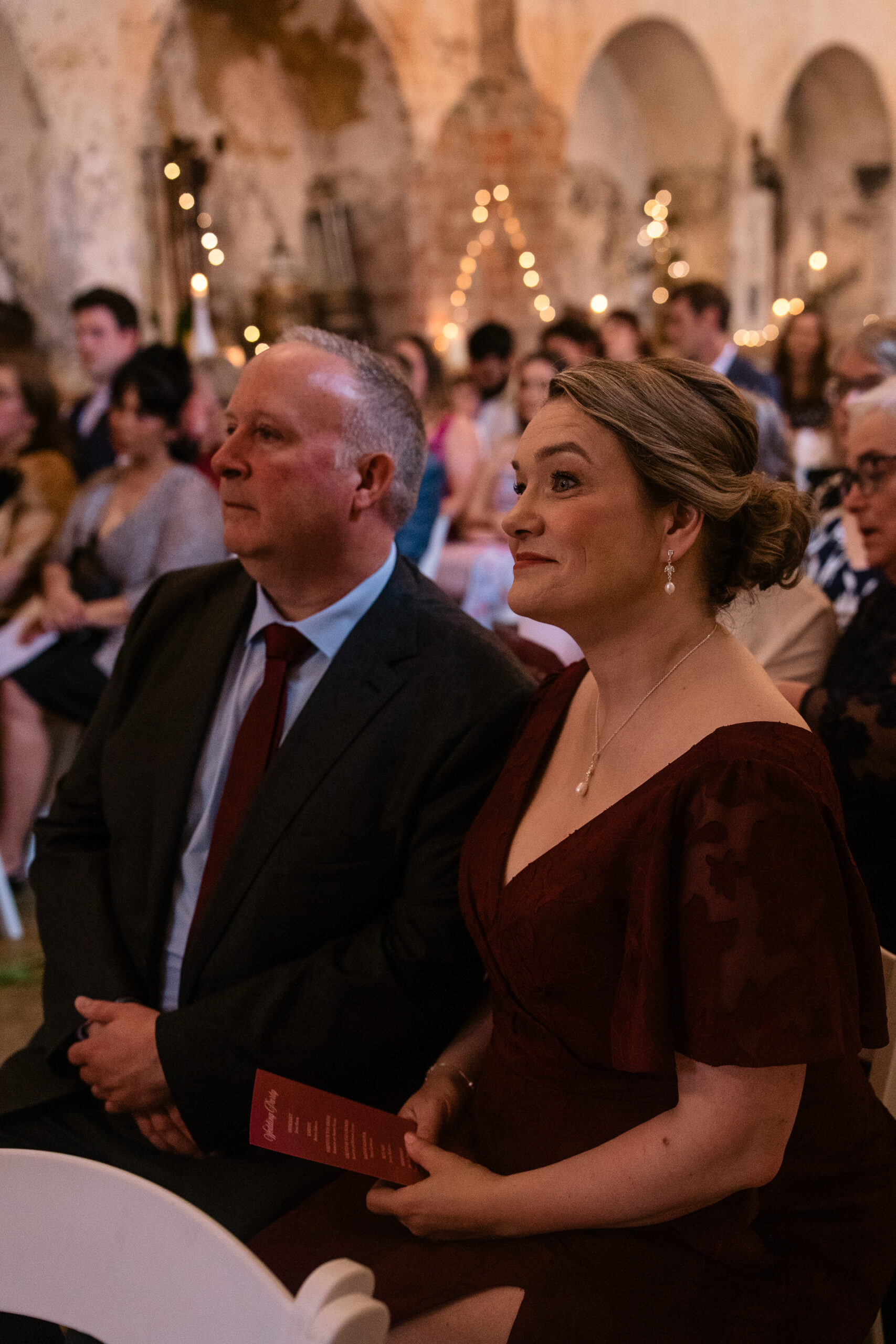 Intimate wedding ceremony at Belleek Castle with celebrant Enda Harte
