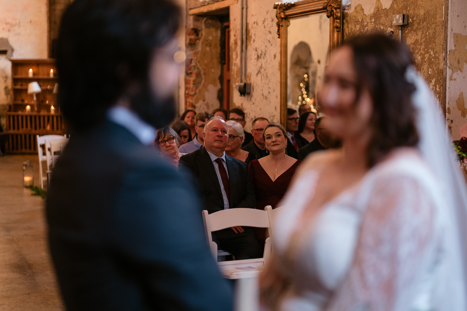 Intimate wedding ceremony at Belleek Castle with celebrant Enda Harte
