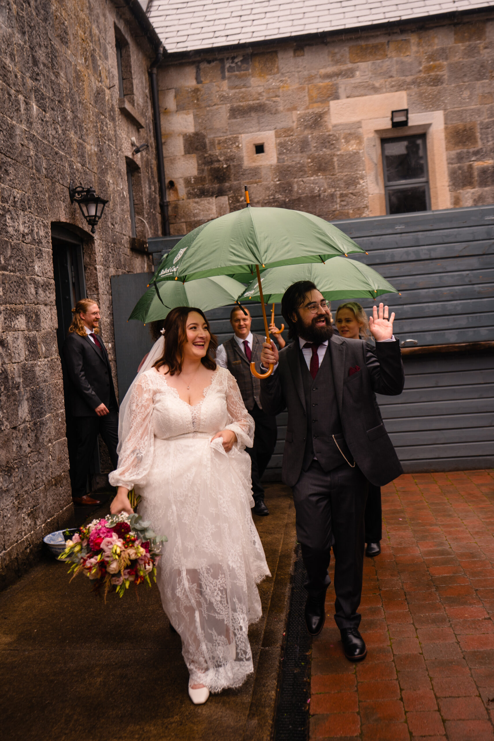 Intimate wedding reception and speeches at Belleek Castle in Ireland