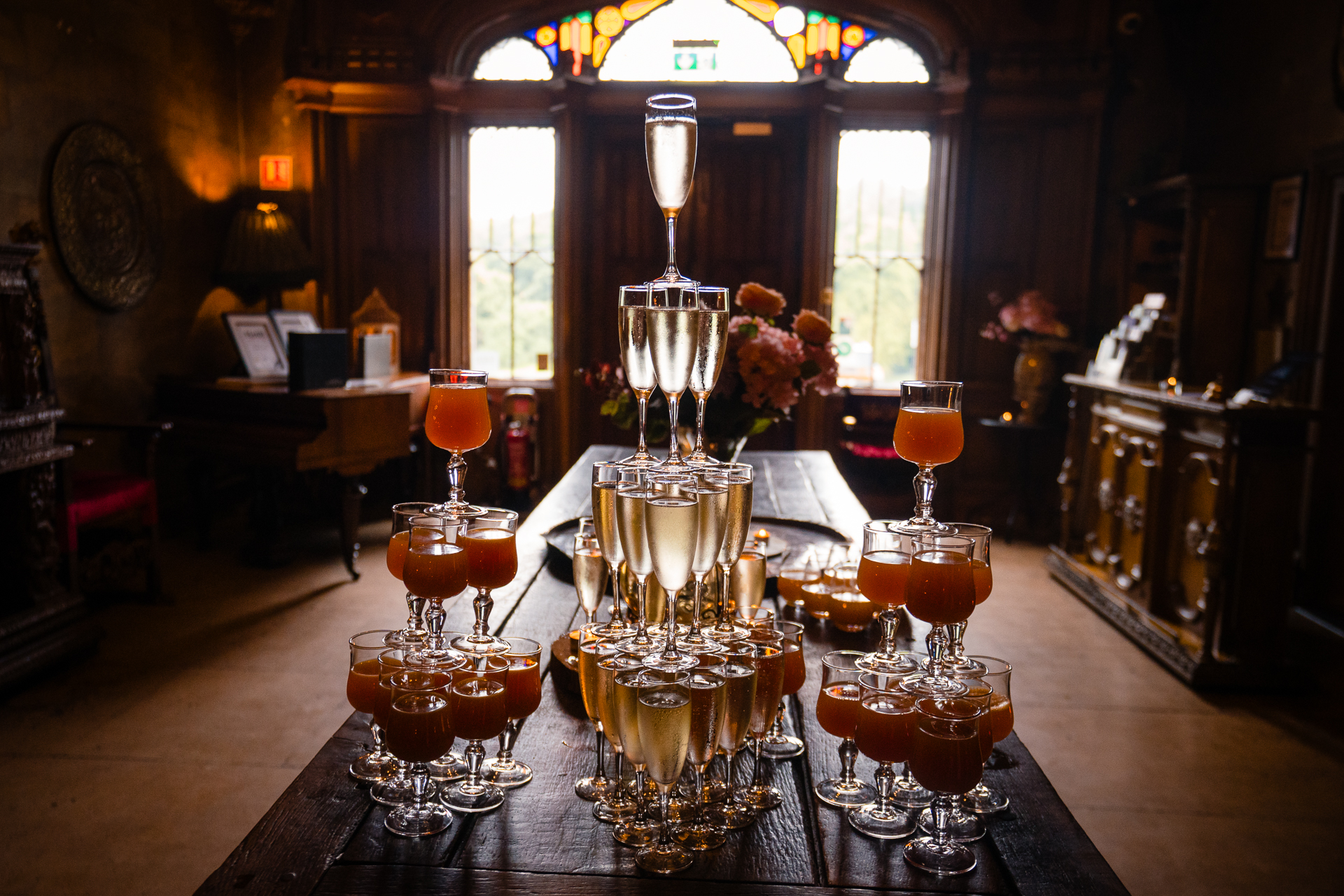 Intimate wedding reception and speeches at Belleek Castle in Ireland