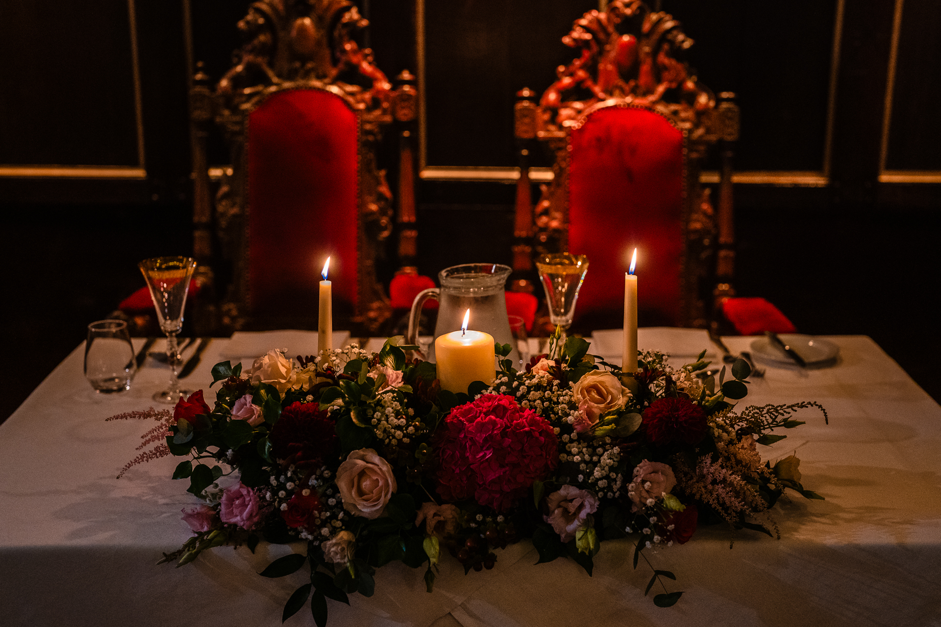 Intimate wedding reception and speeches at Belleek Castle in Ireland