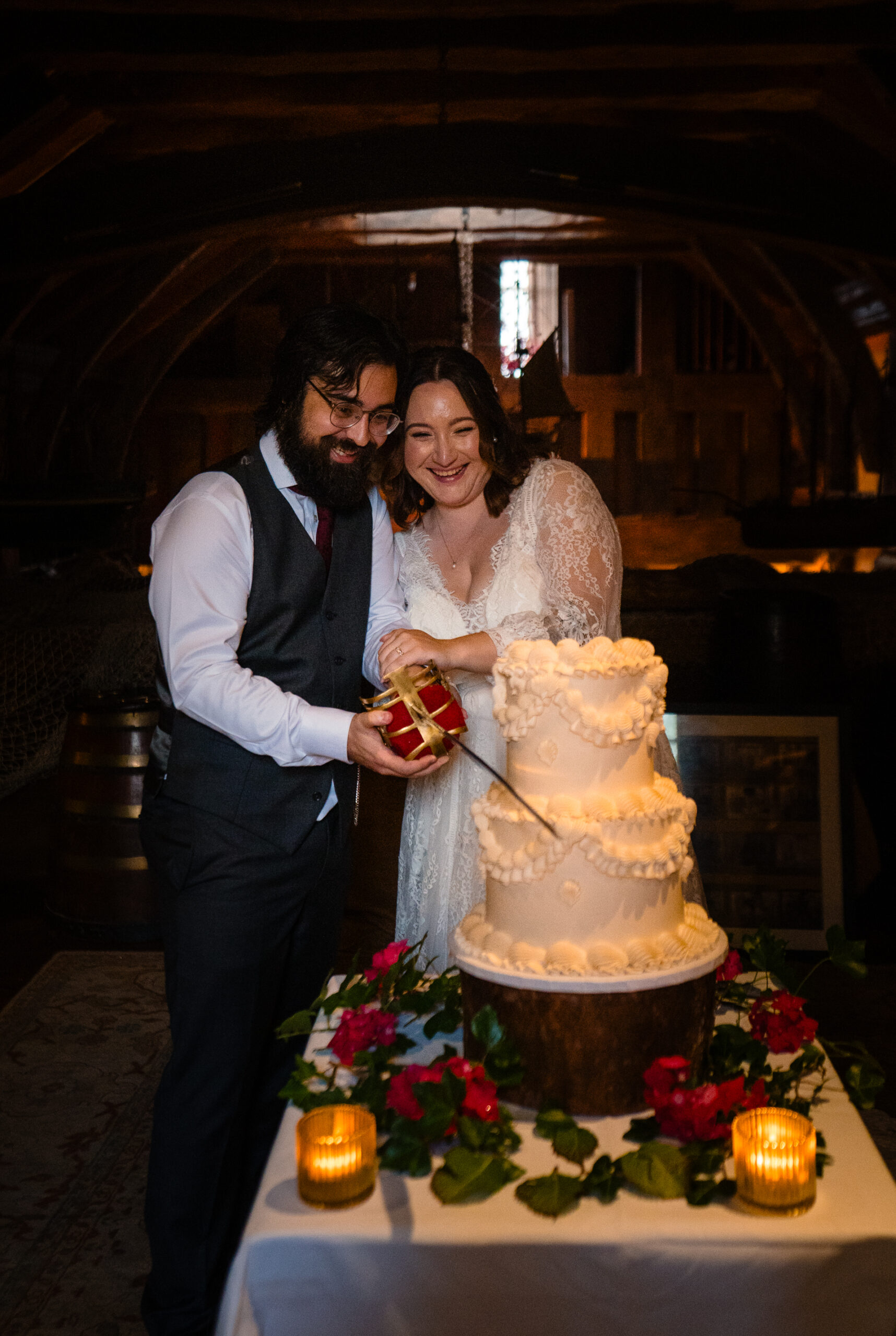 Intimate wedding reception and speeches at Belleek Castle in Ireland