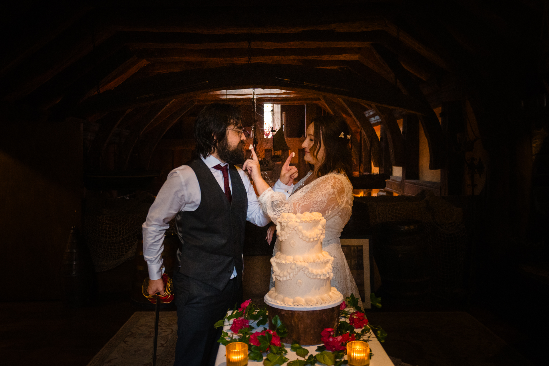 Intimate wedding reception and speeches at Belleek Castle in Ireland