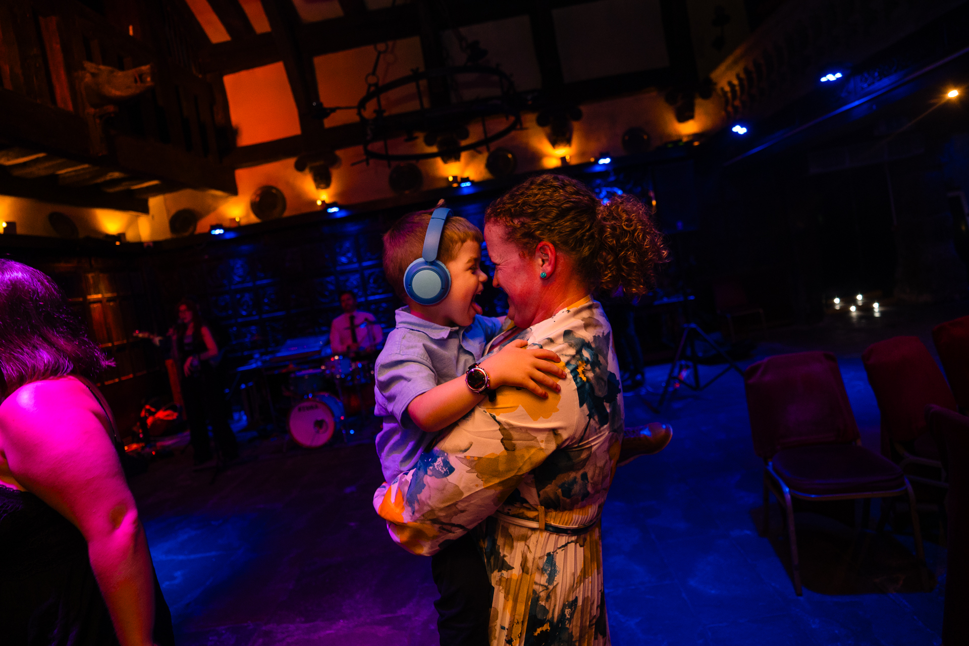 Couple’s first dance in historic ballroom at Belleek Castle during intimate destination wedding