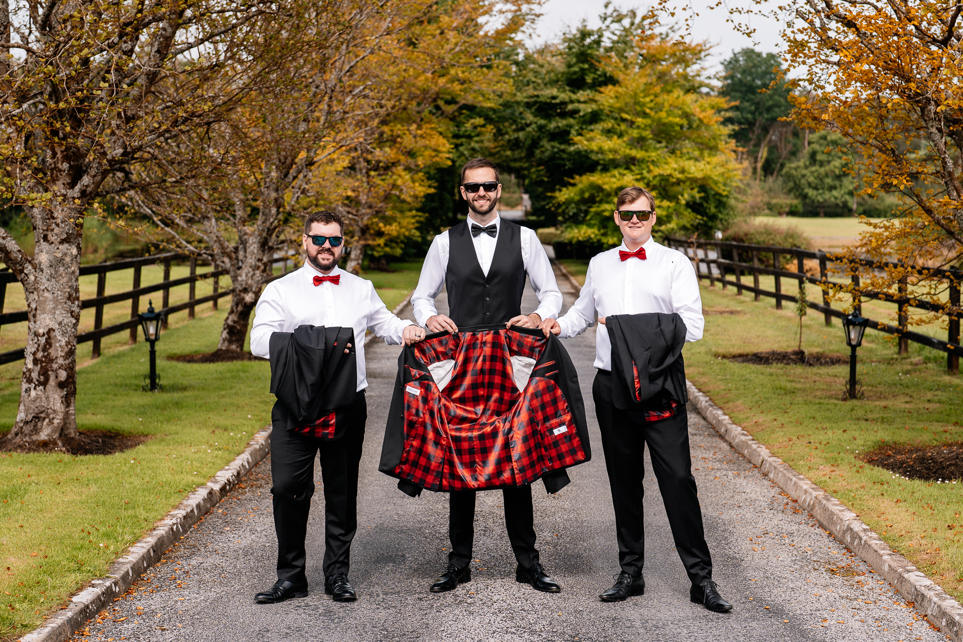 Documentary-style groom prep in the stylish interiors of Cloghan Castle
