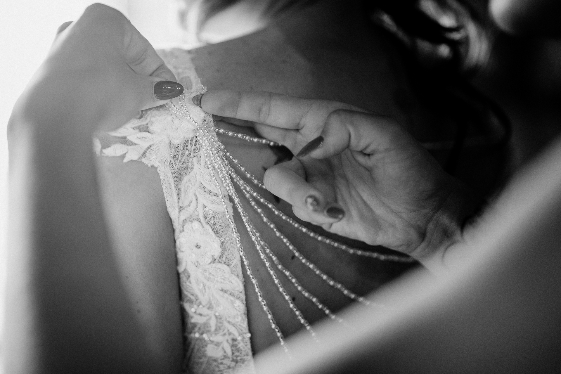 Bride getting ready in Cloghan Castle before her intimate destination wedding