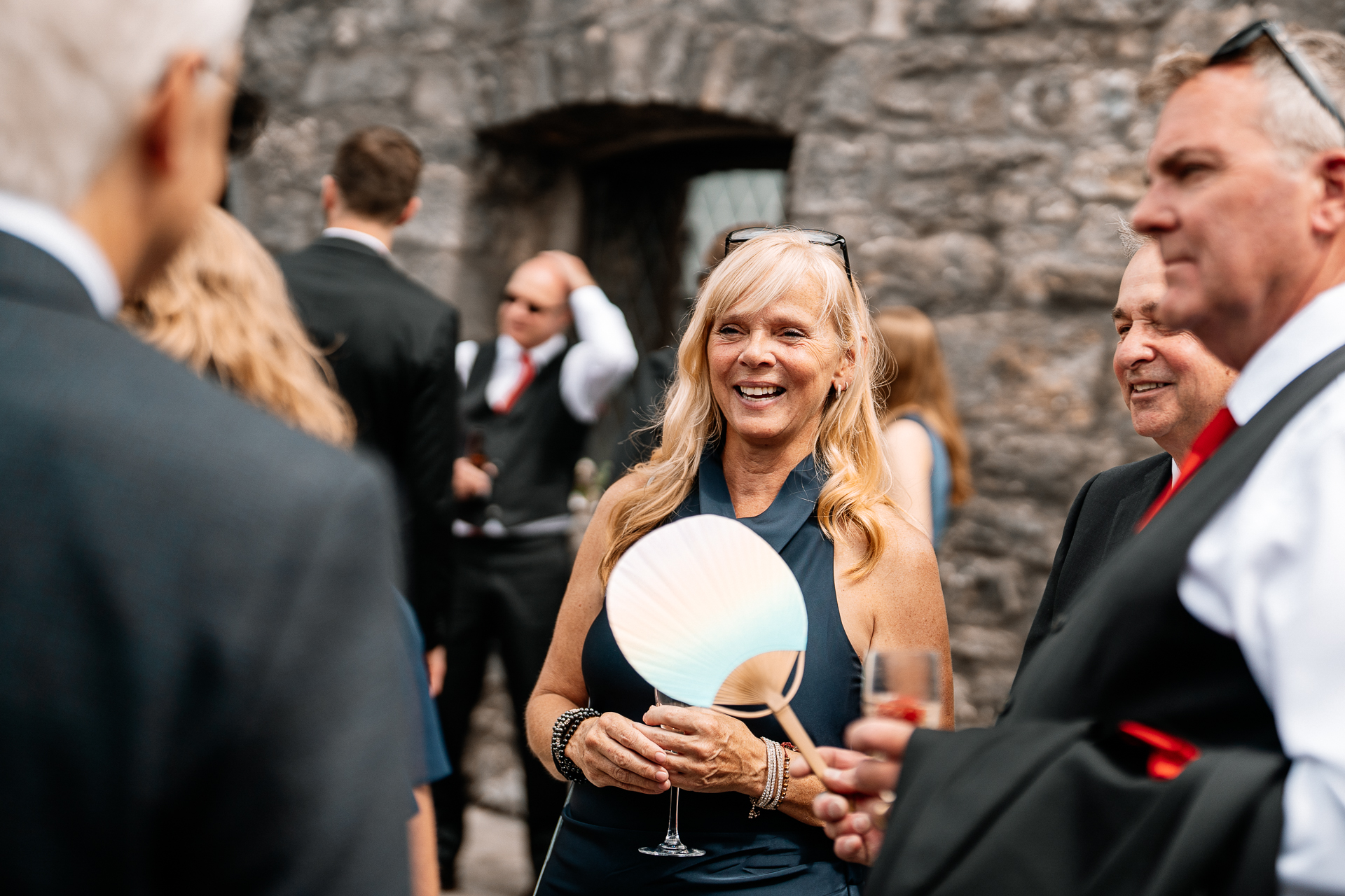 Candlelit wedding reception in the historic interiors of Cloghan Castle