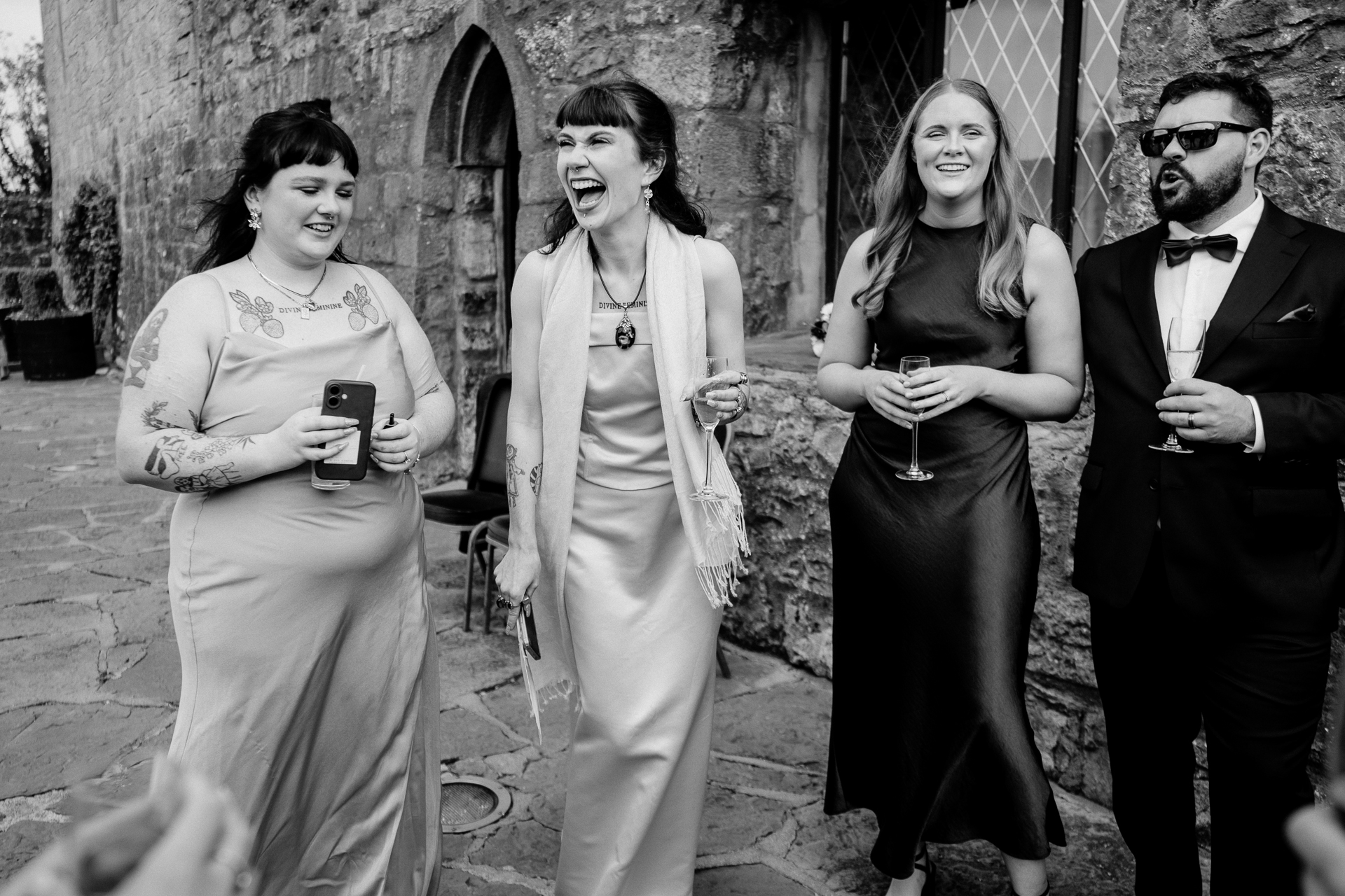 Candlelit wedding reception in the historic interiors of Cloghan Castle