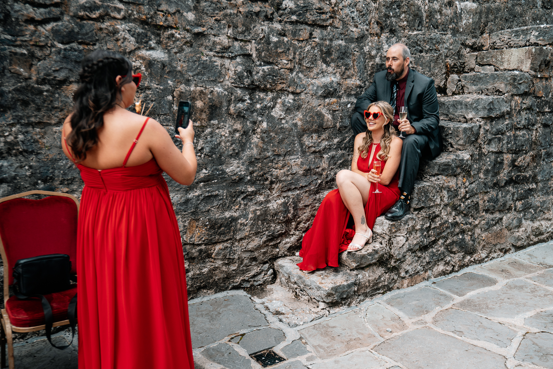 Candlelit wedding reception in the historic interiors of Cloghan Castle