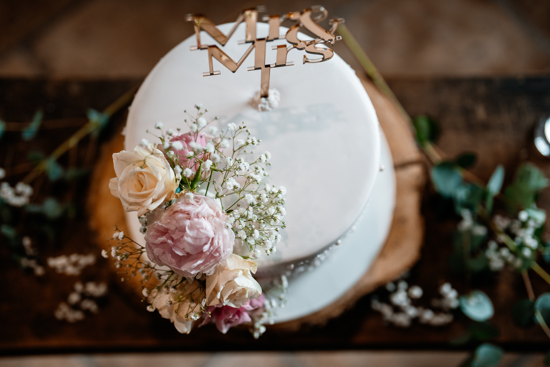 Elegant wedding dinner setup in the dining room of Cloghan Castle