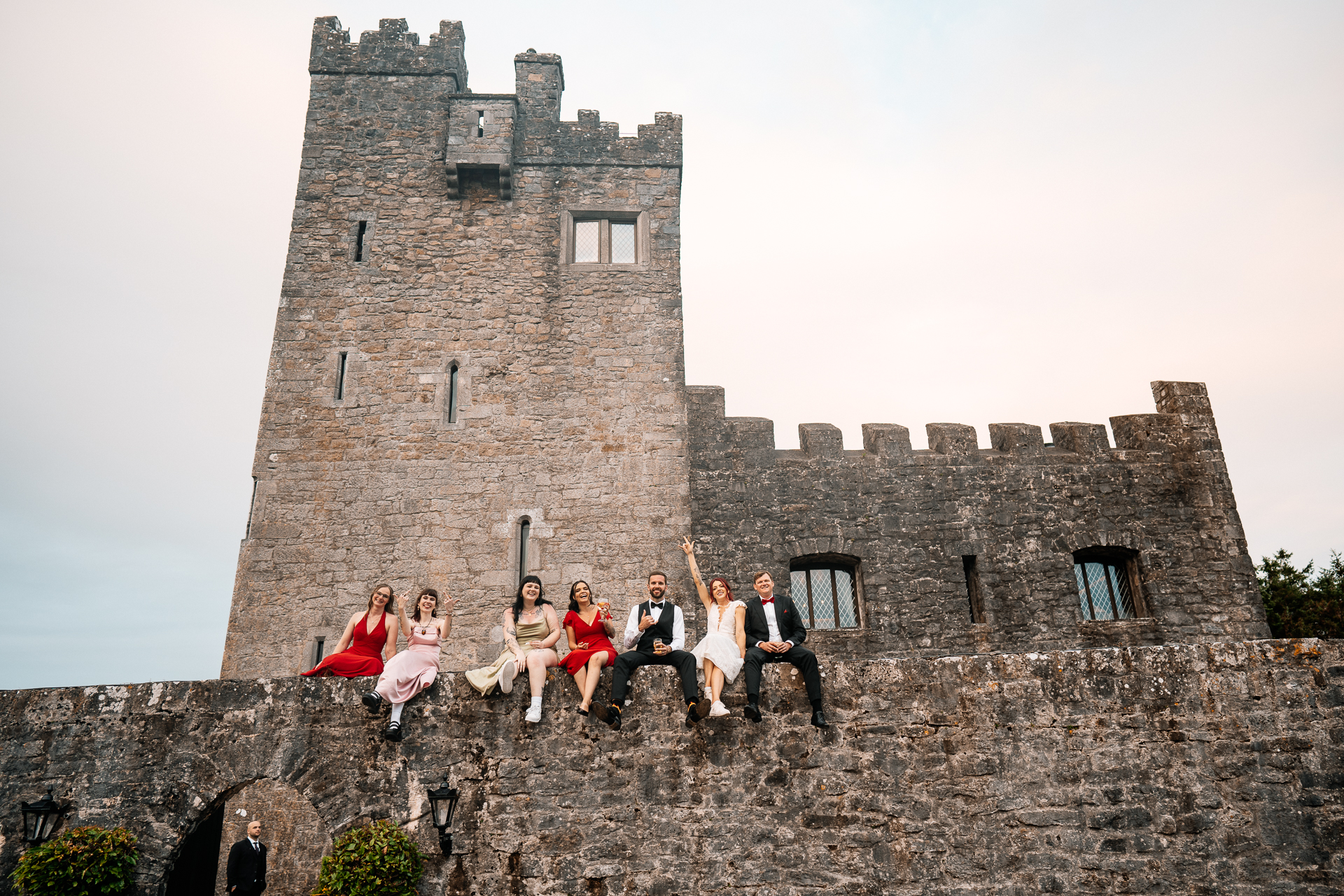 Romantic sunset portraits in the gardens of Cloghan Castle