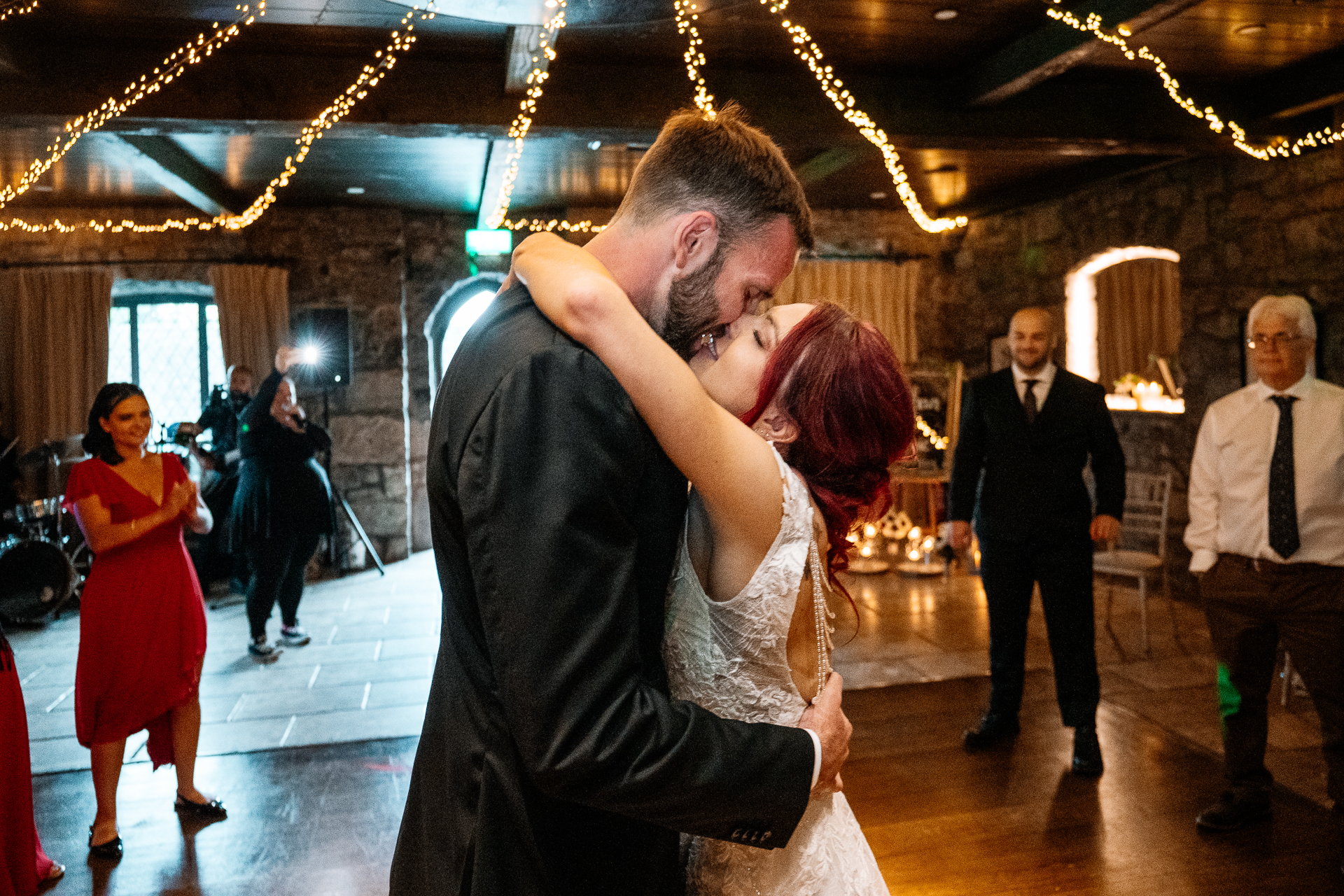Bride and groom’s first dance at Cloghan Castle