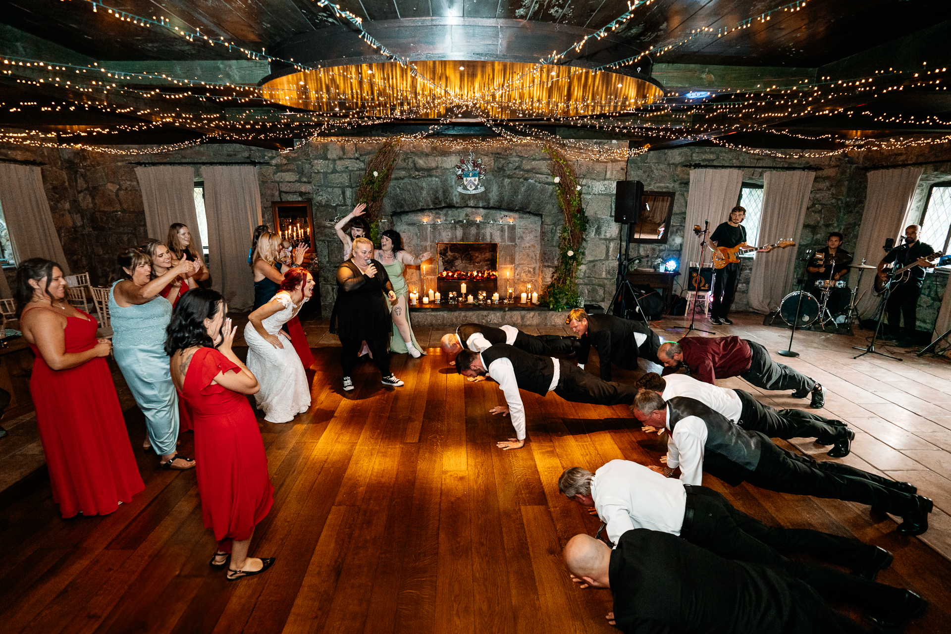 Bride and groom’s first dance at Cloghan Castle