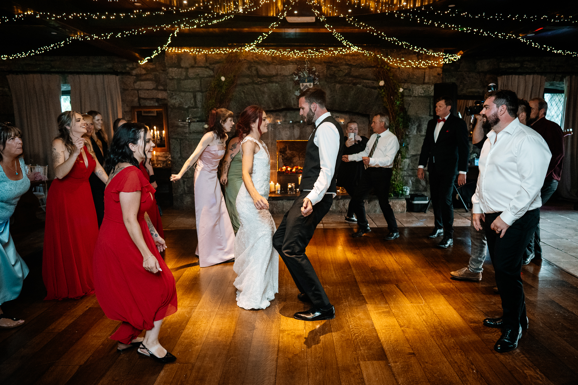 Bride and groom’s first dance at Cloghan Castle