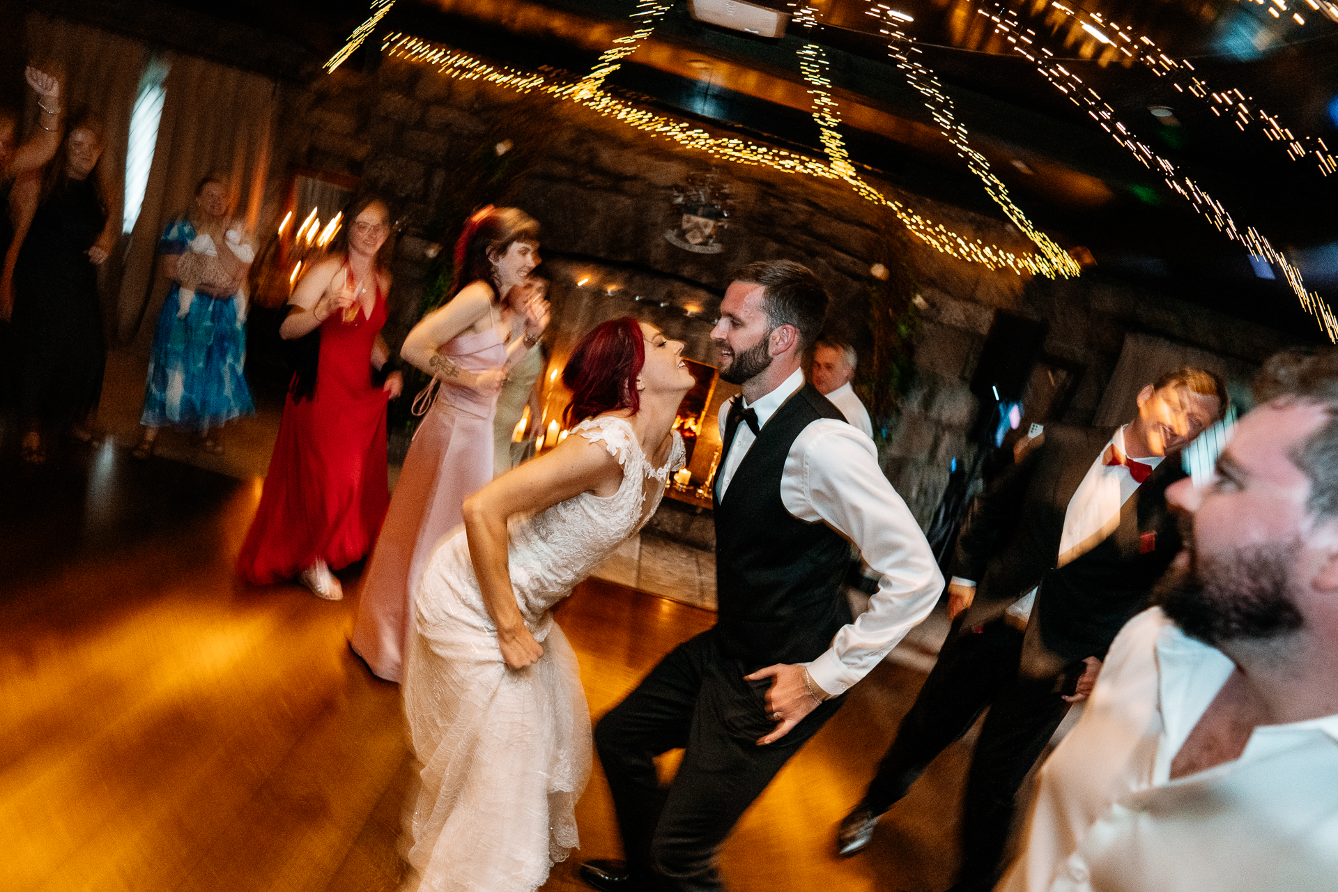 Bride and groom’s first dance at Cloghan Castle