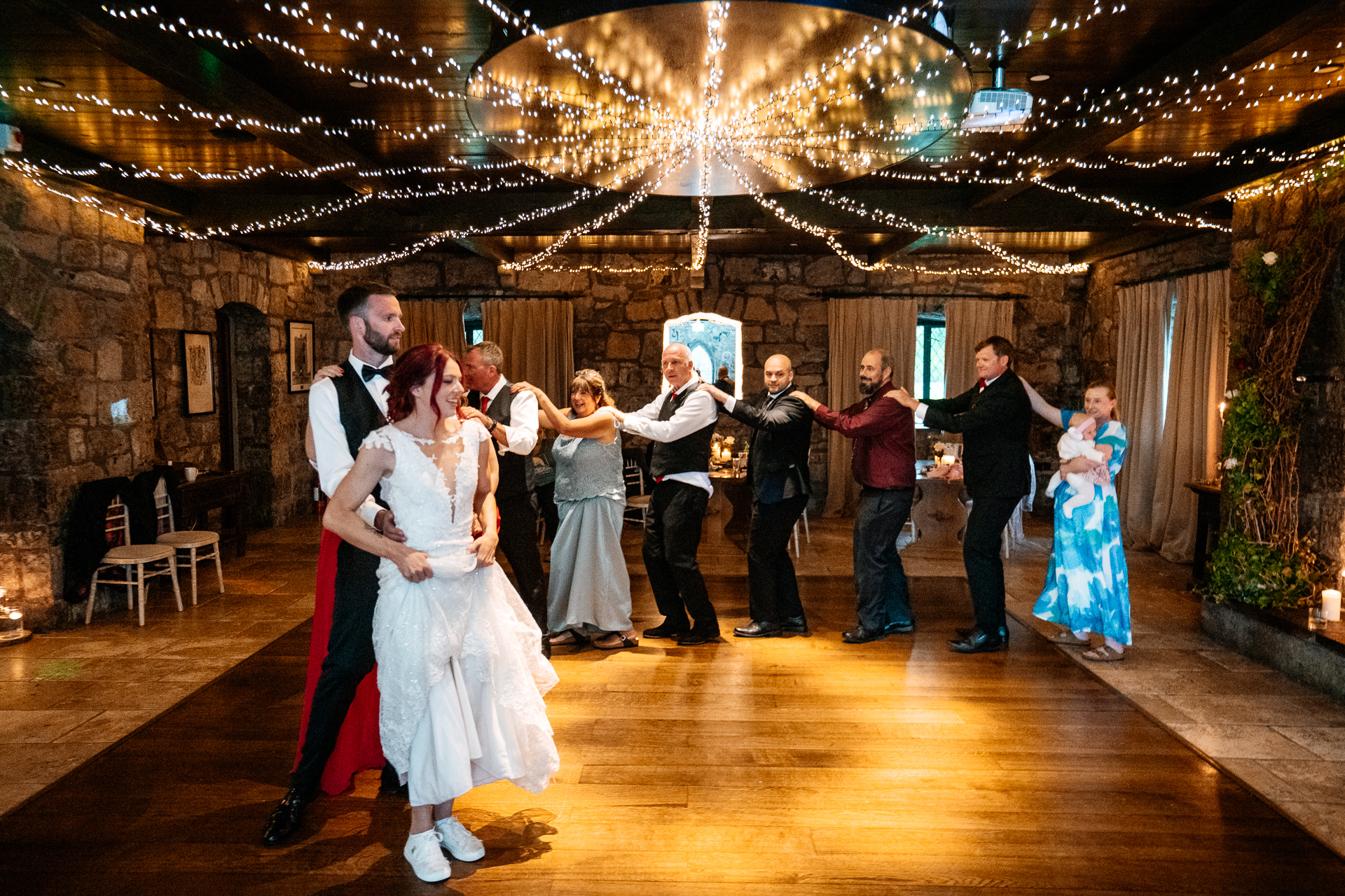 Bride and groom’s first dance at Cloghan Castle