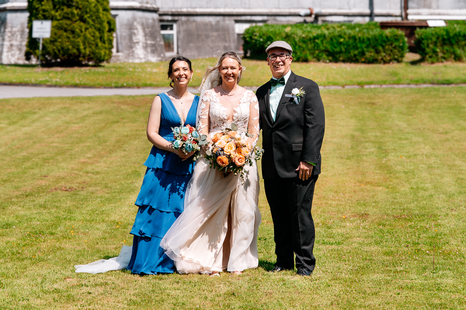 Bride and groom portrait session around the castle grounds of Kinnity Castle Hotel.
