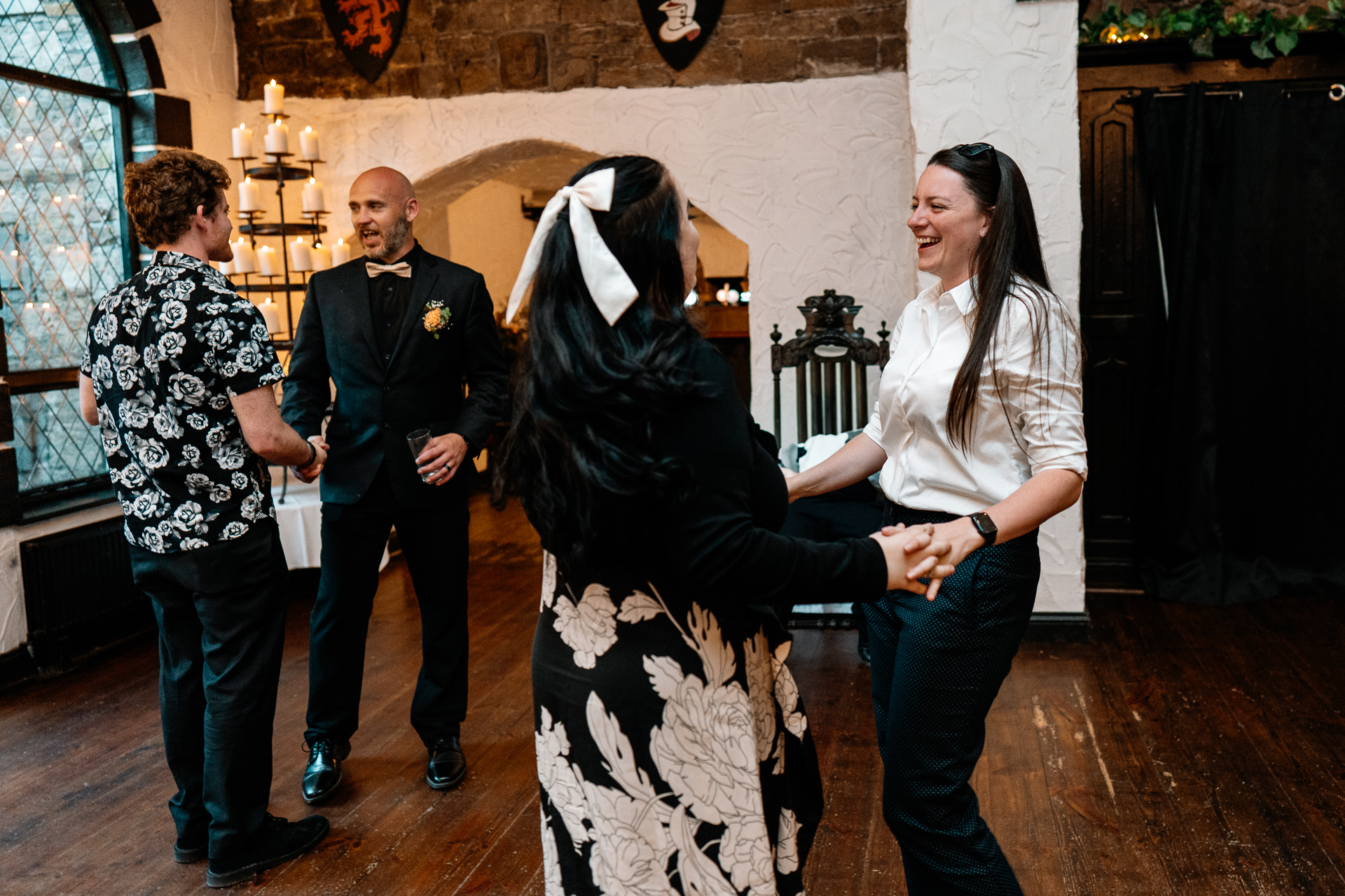 A man and woman dancing