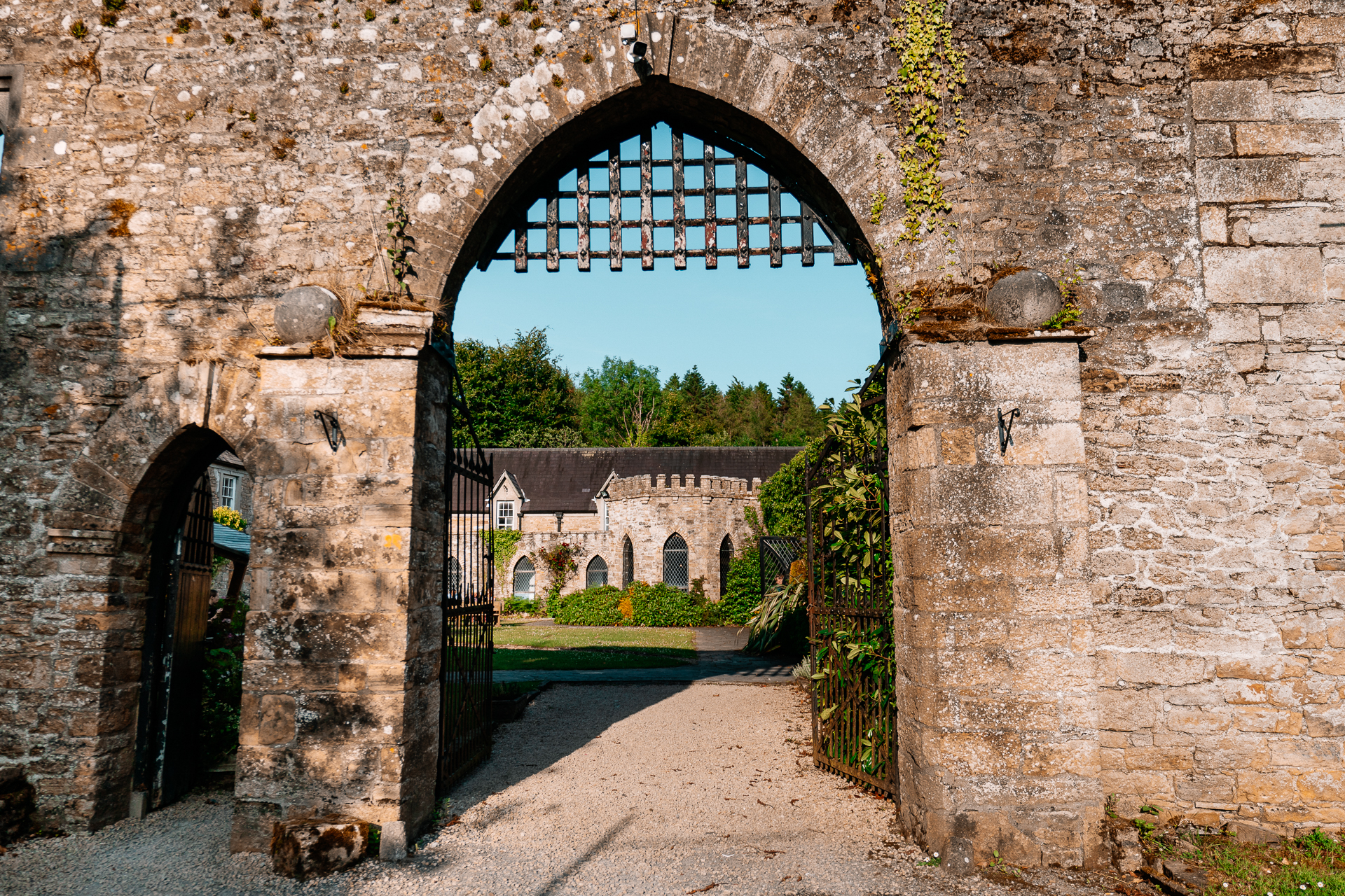 Bride and groom getting ready at Kinnity Castle Hotel for their destination wedding in Ireland.