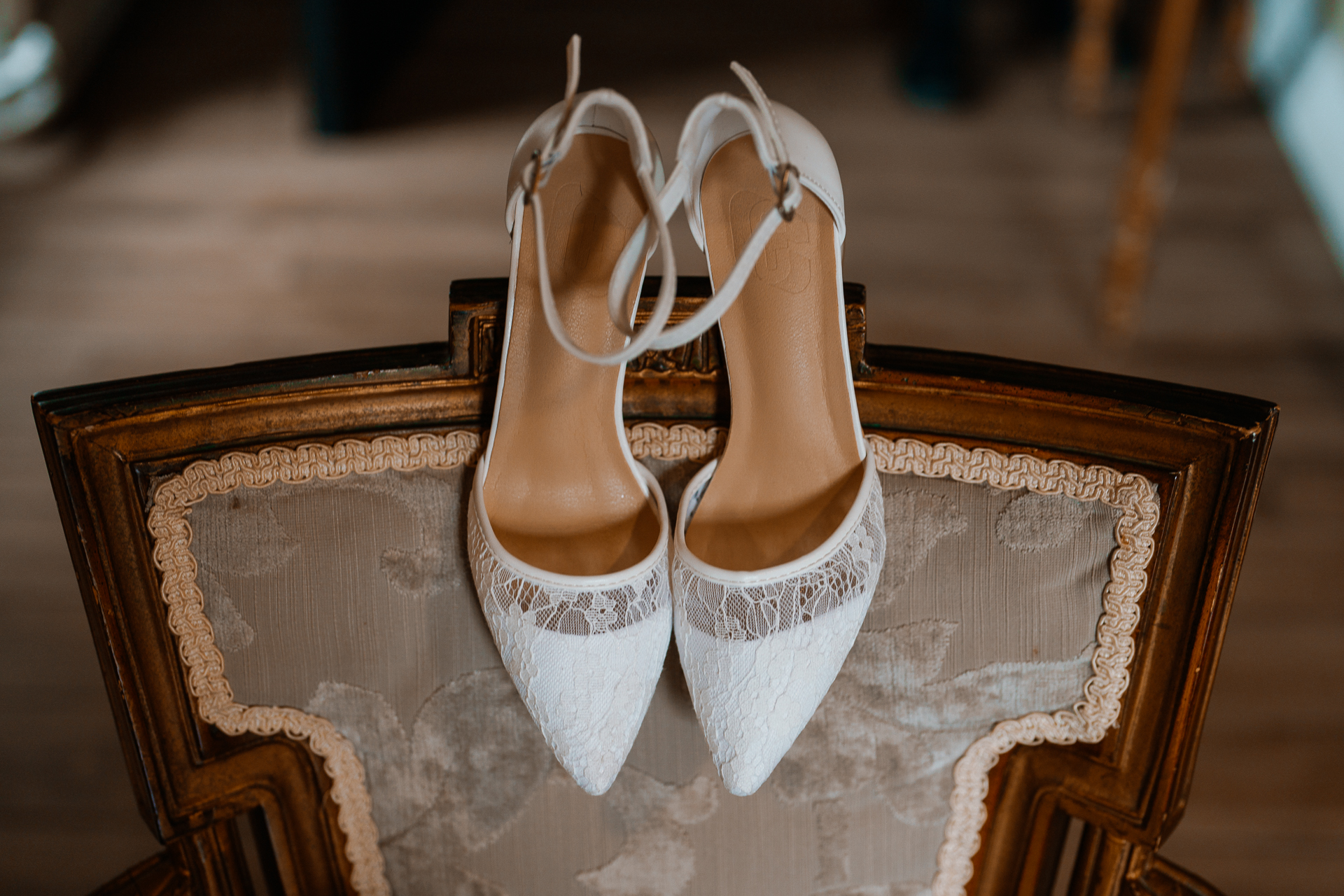 Bride and groom getting ready at Kinnity Castle Hotel for their destination wedding in Ireland.