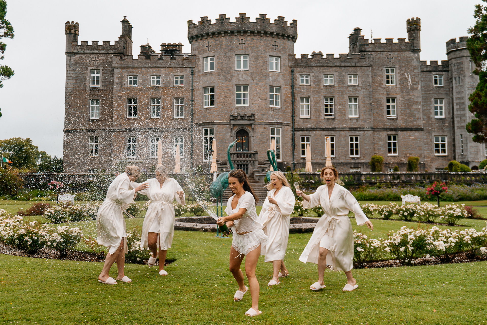 Bride and groom getting ready and First Look at Markree Castle – Destination Wedding Photographer