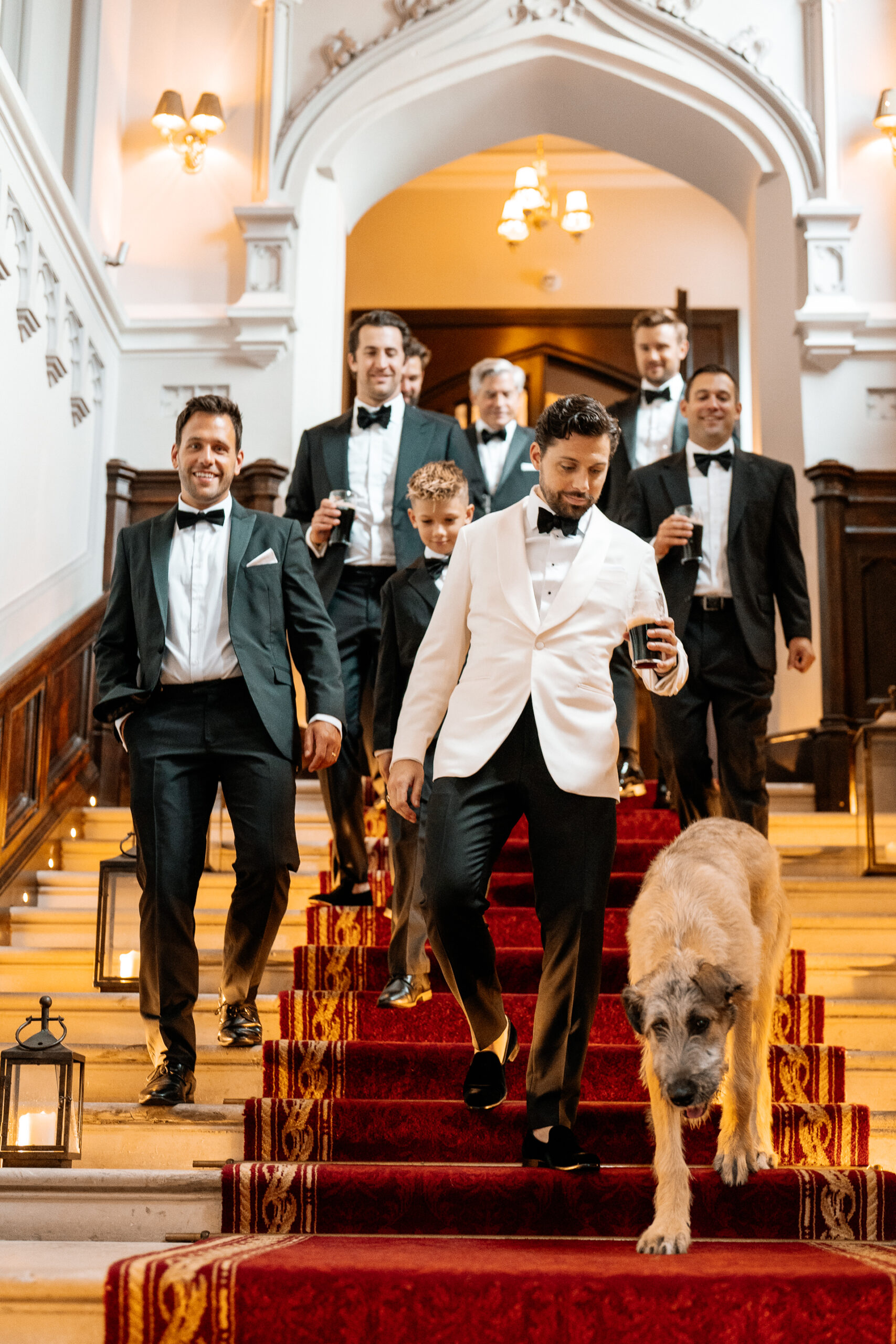 Bride and groom getting ready and First Look at Markree Castle – Destination Wedding Photographer