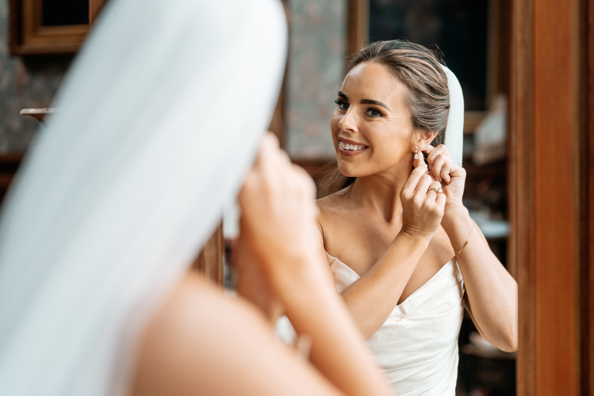 Bride and groom getting ready and First Look at Markree Castle – Destination Wedding Photographer