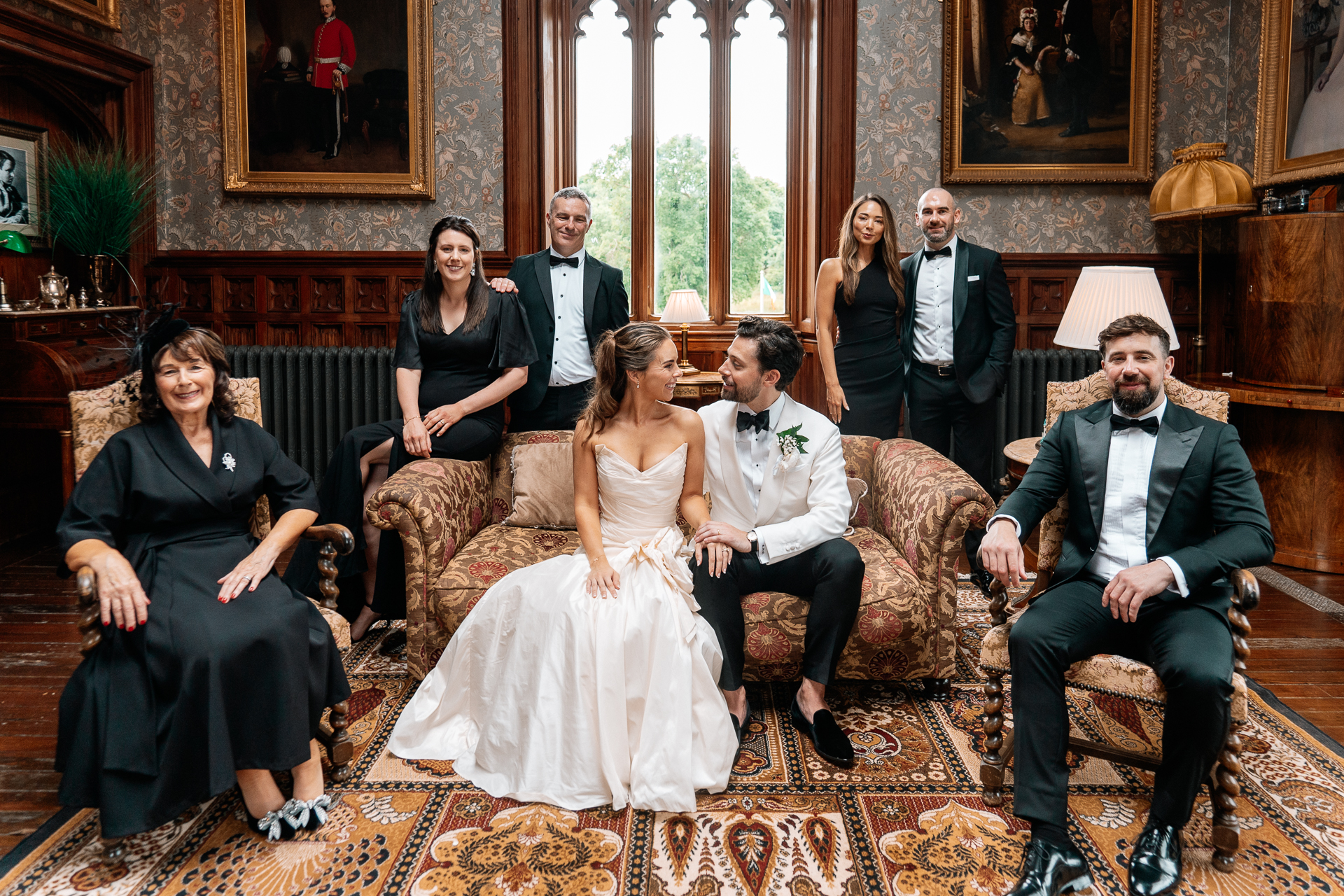 Bride and groom getting ready and First Look at Markree Castle – Destination Wedding Photographer