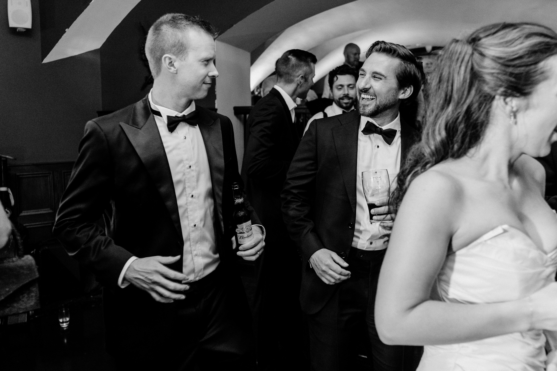 Wedding party dancing and live band on the dancefloor at Markree Castle