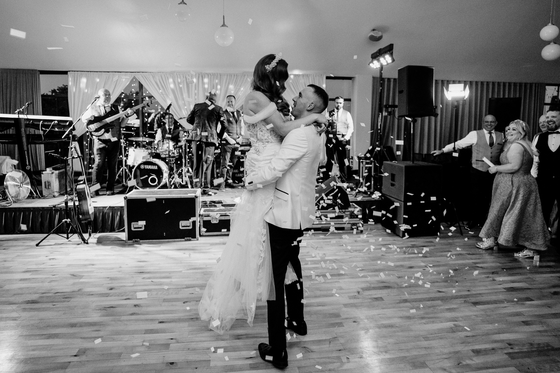 Castle Dargan wedding dance floor with Salon 2 Sligo bringing energy and joy