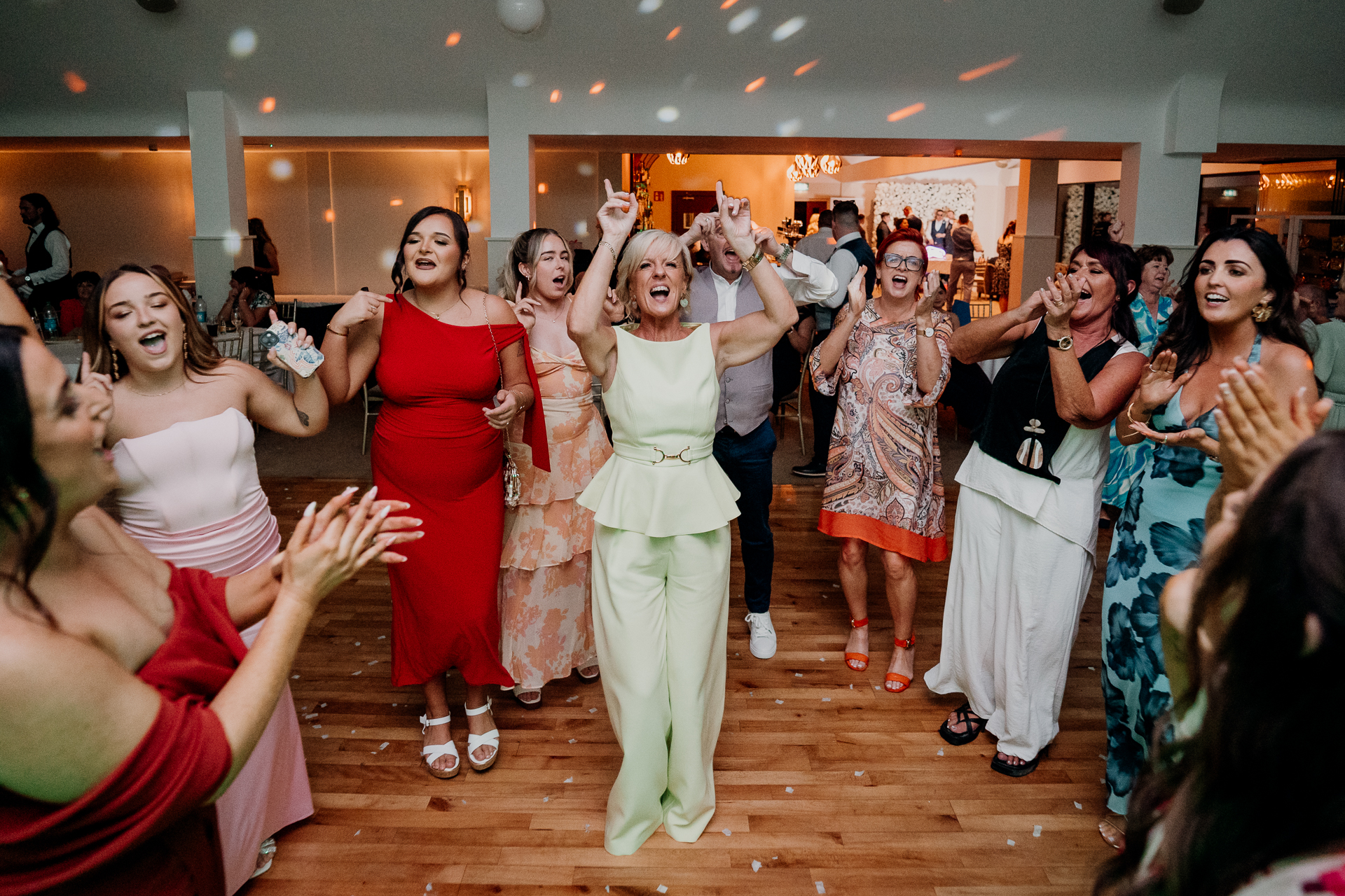 Castle Dargan wedding dance floor with Salon 2 Sligo bringing energy and joy