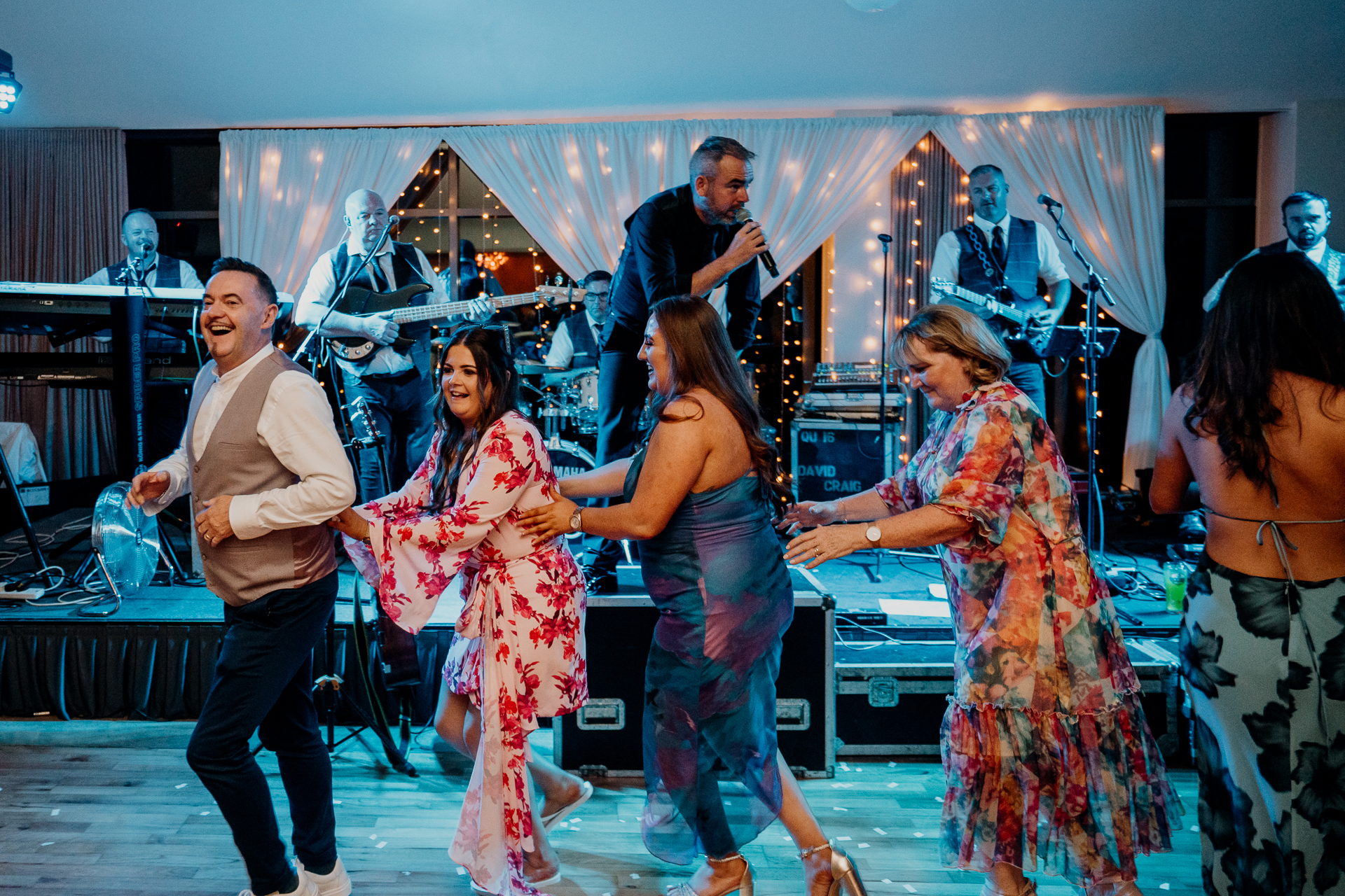 Castle Dargan wedding dance floor with Salon 2 Sligo bringing energy and joy