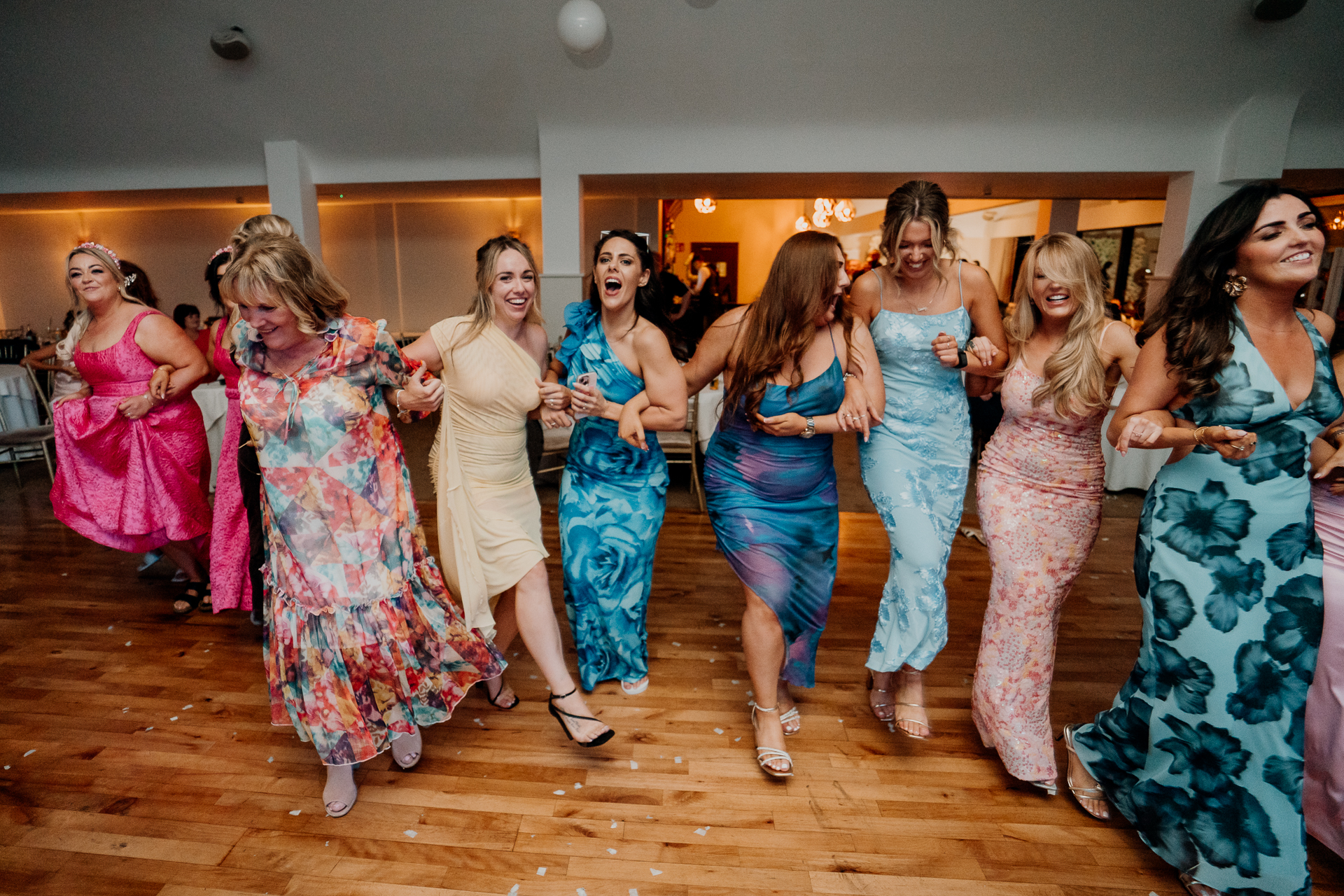 Castle Dargan wedding dance floor with Salon 2 Sligo bringing energy and joy