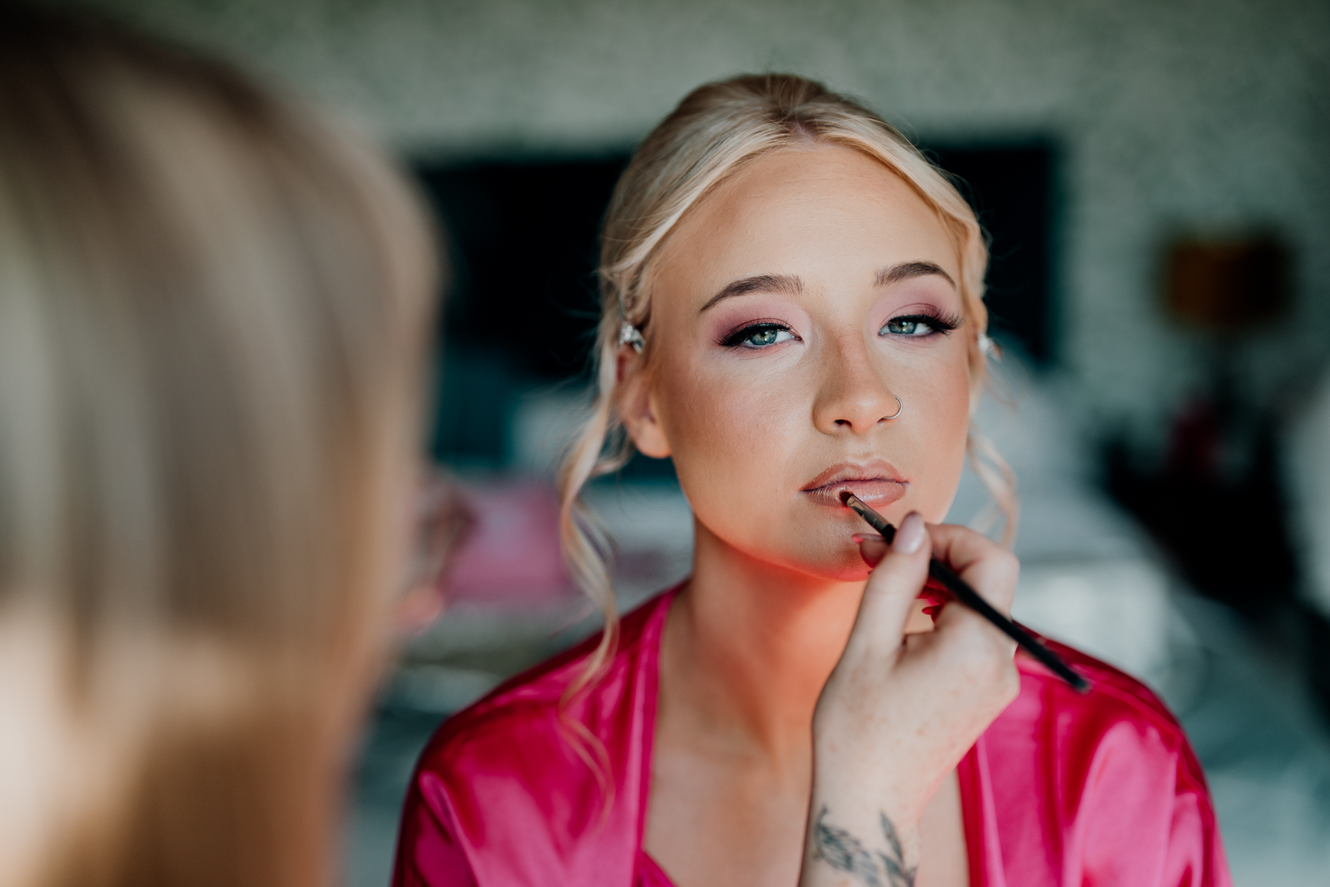 Bride getting ready at Castle Dargan Estate in Sligo – candid wedding preparations
