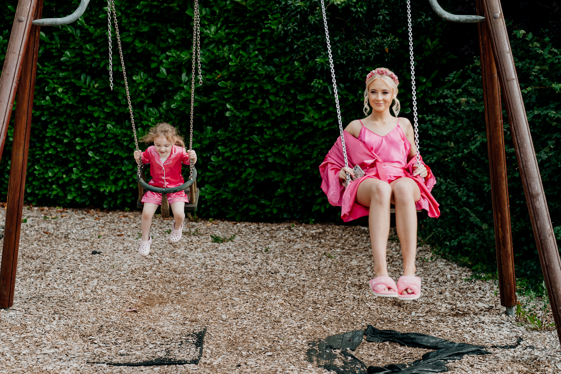 Bride getting ready at Castle Dargan Estate in Sligo – candid wedding preparations