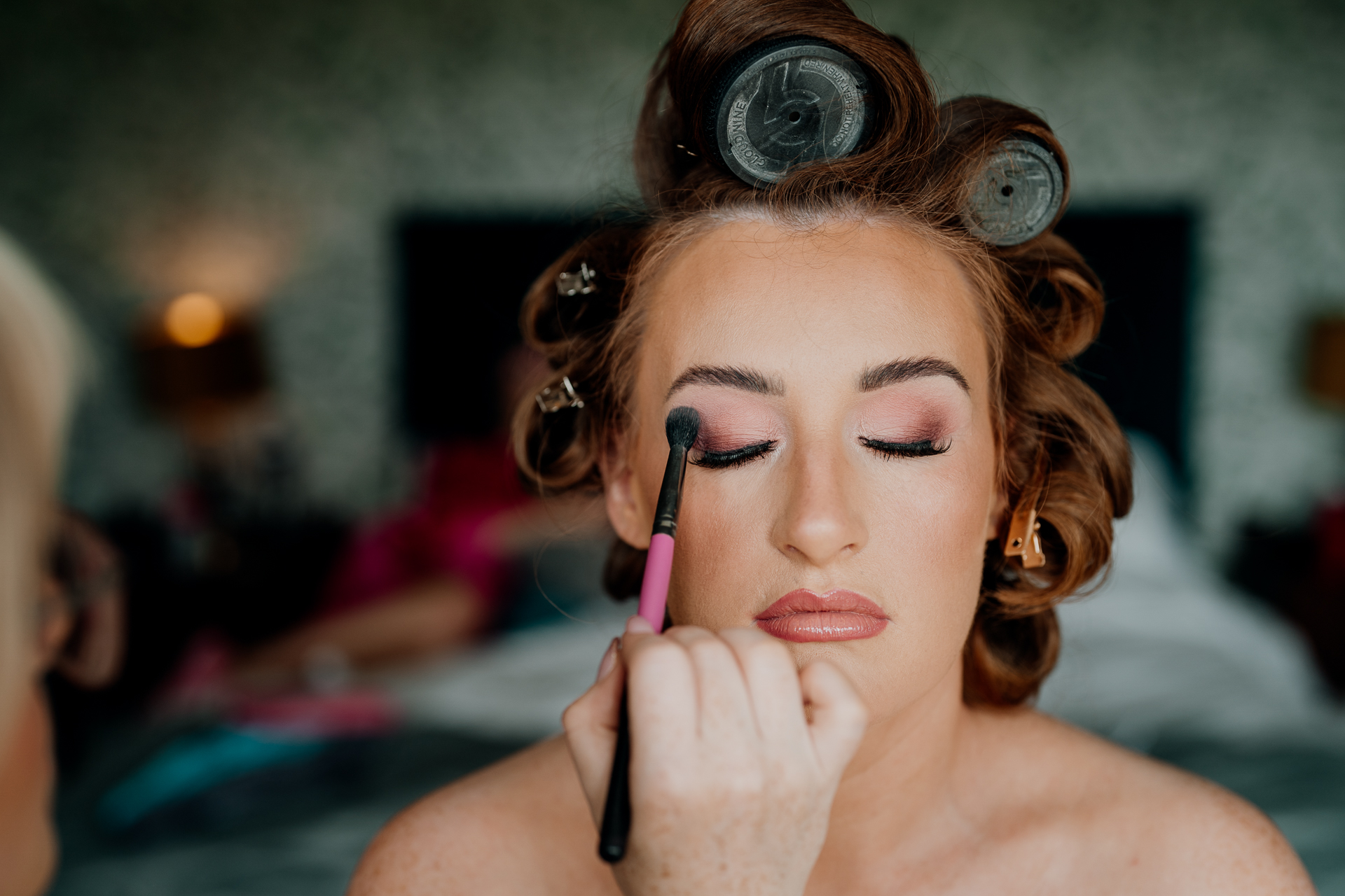 Bride getting ready at Castle Dargan Estate in Sligo – candid wedding preparations