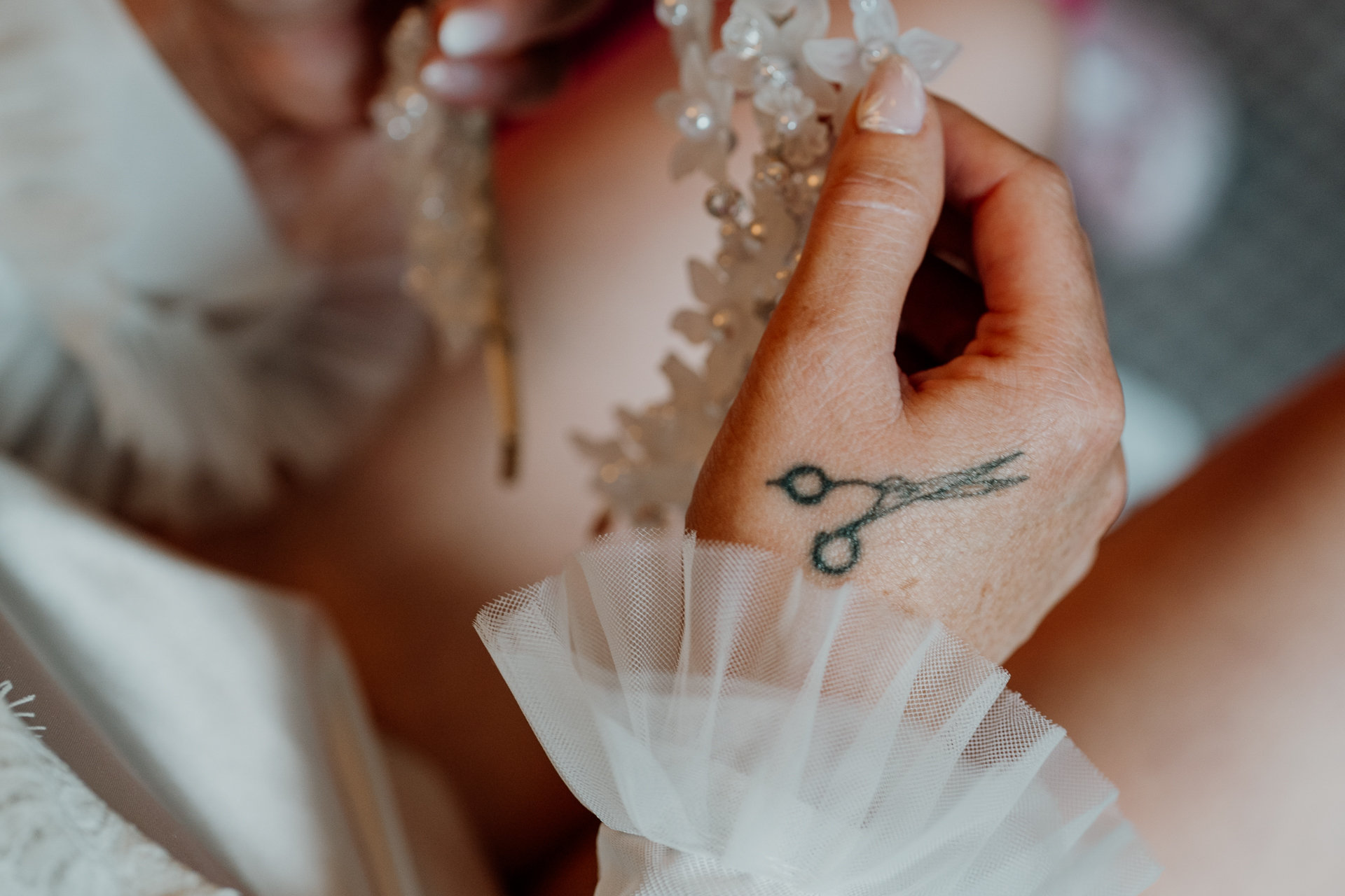 Bride getting ready at Castle Dargan Estate in Sligo – candid wedding preparations