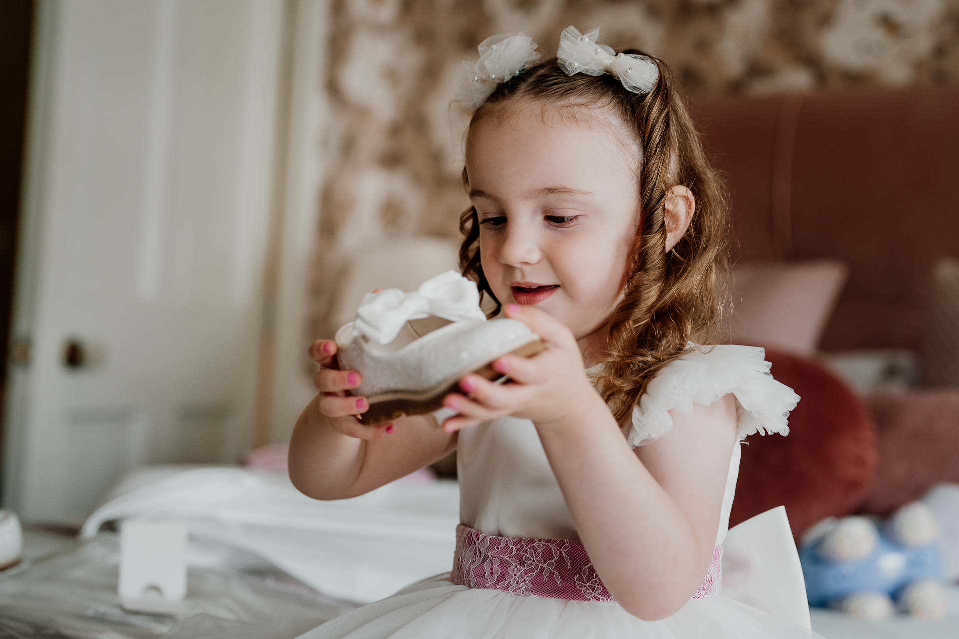 Bride getting ready at Castle Dargan Estate in Sligo – candid wedding preparations