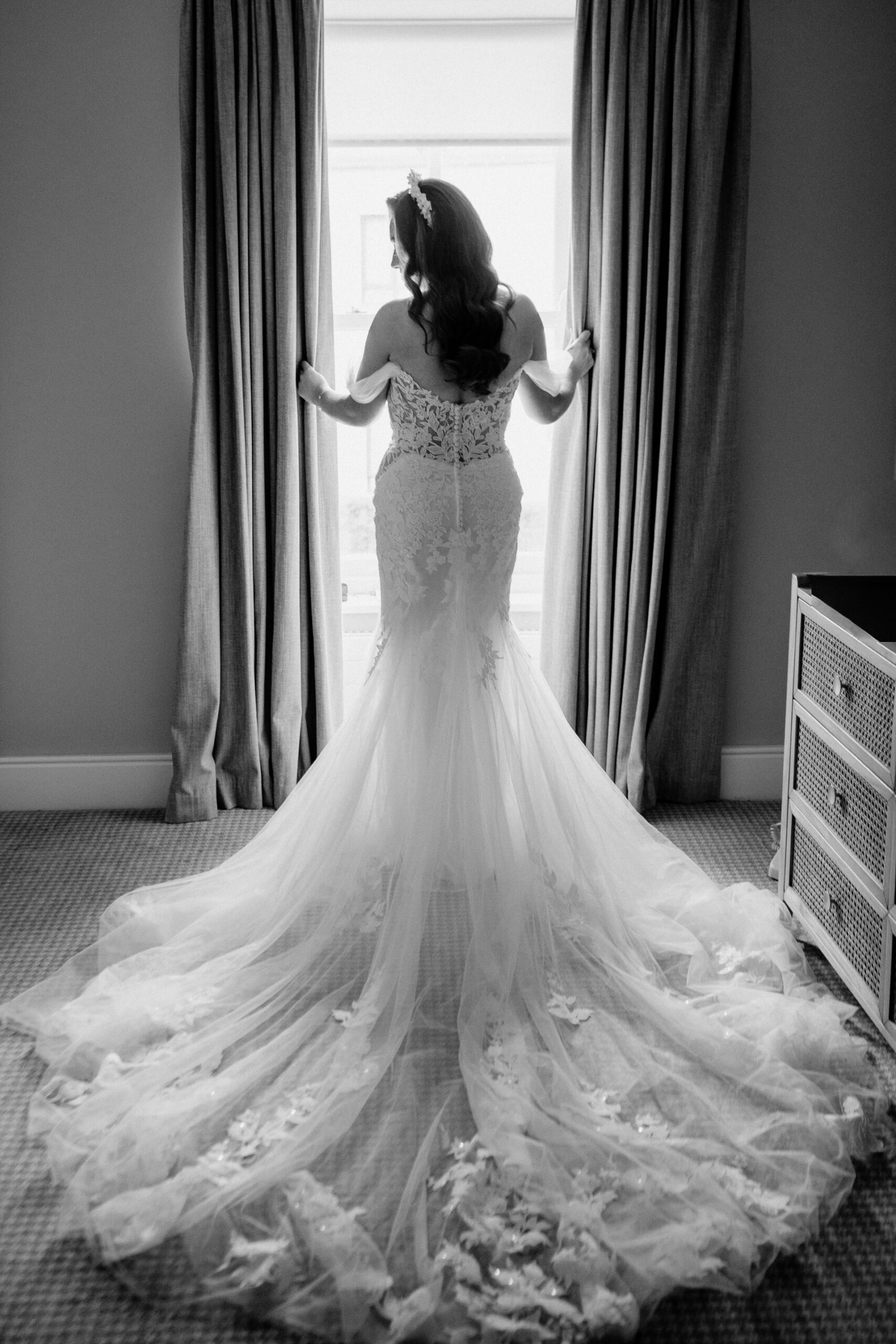 Bride getting ready at Castle Dargan Estate in Sligo – candid wedding preparations