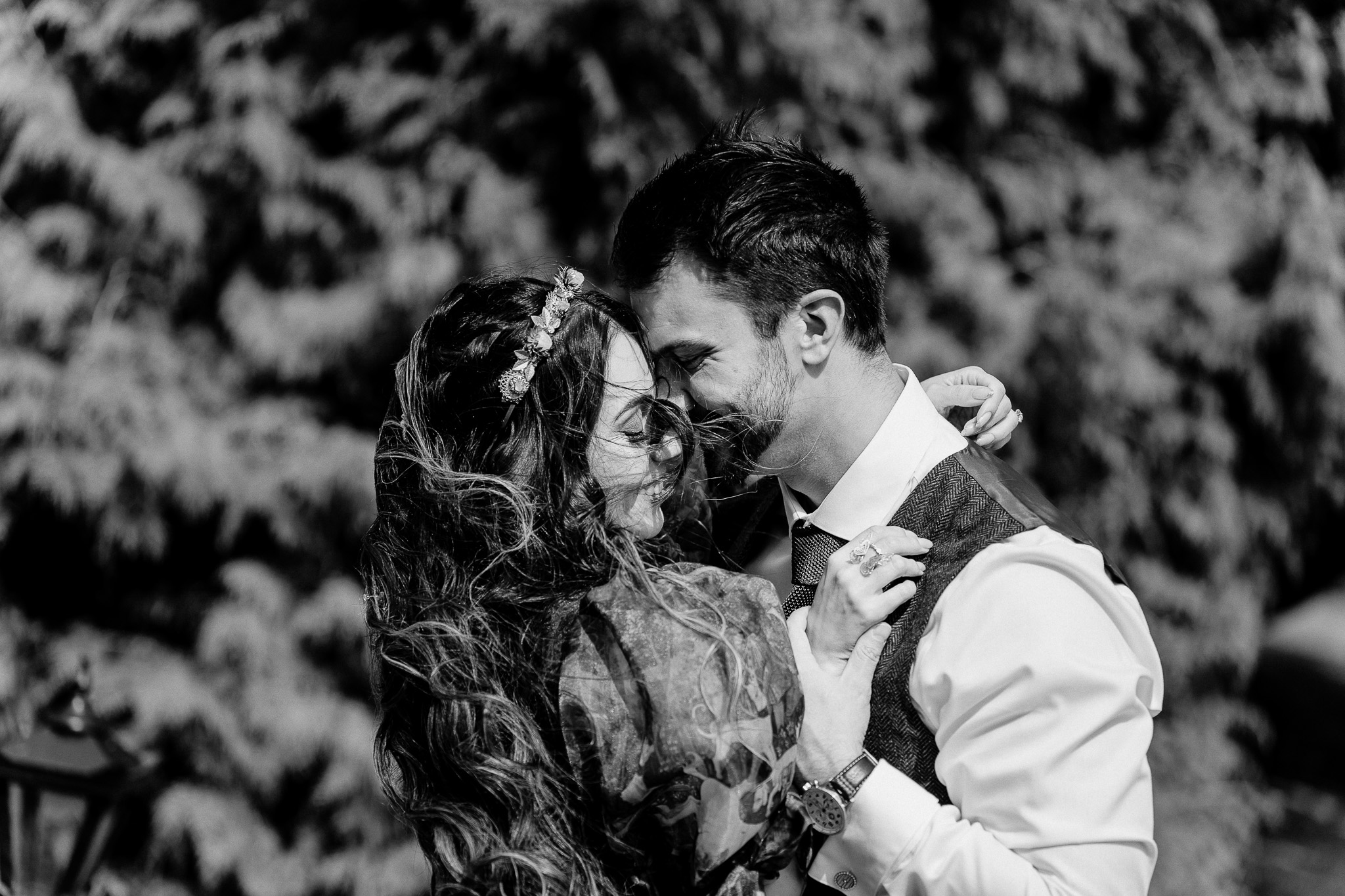 Couple sharing an intimate moment during their pre-wedding session at Markree Castle