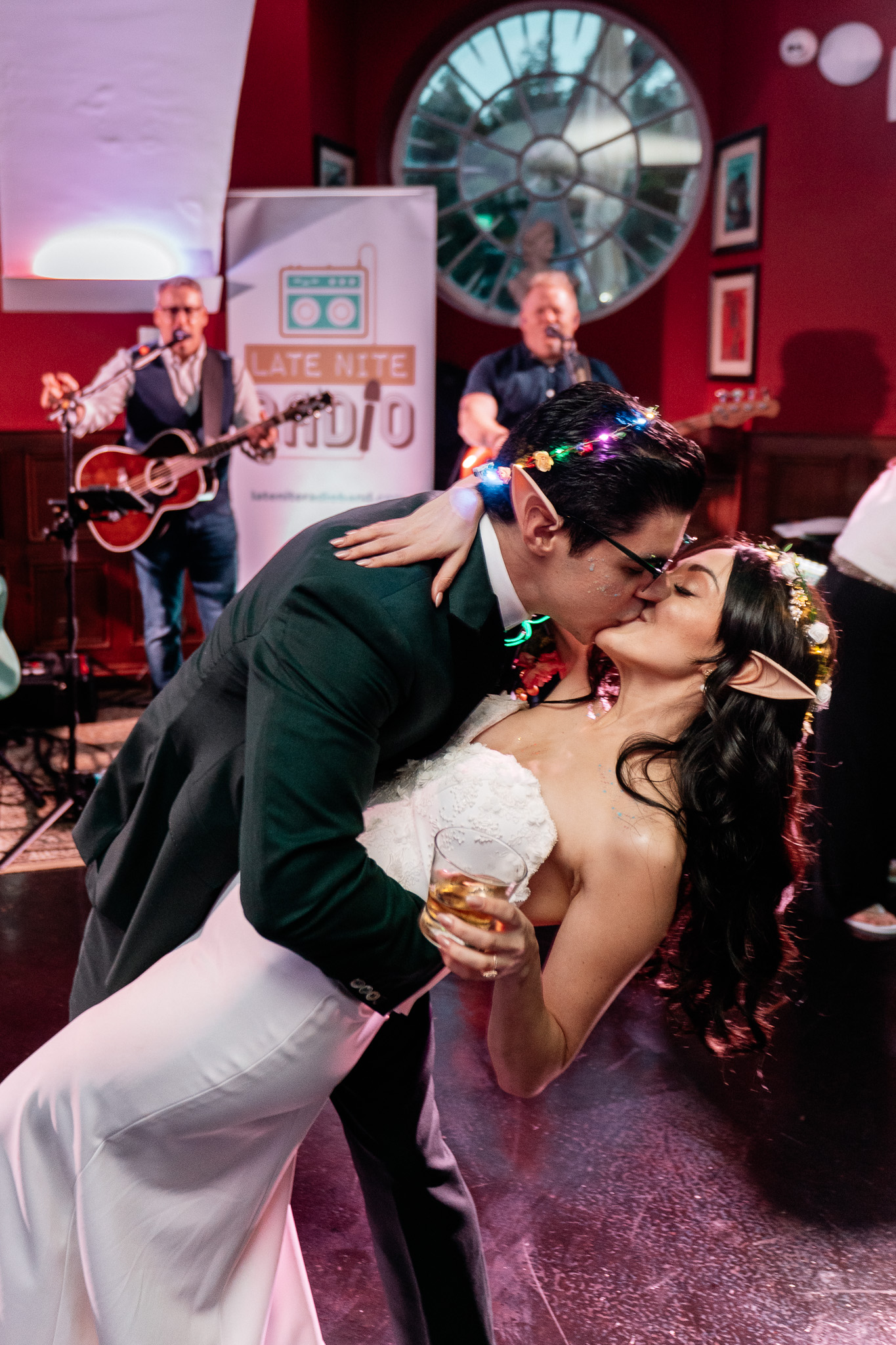 Bride and groom dancing together on the dance floor at Markree Castle