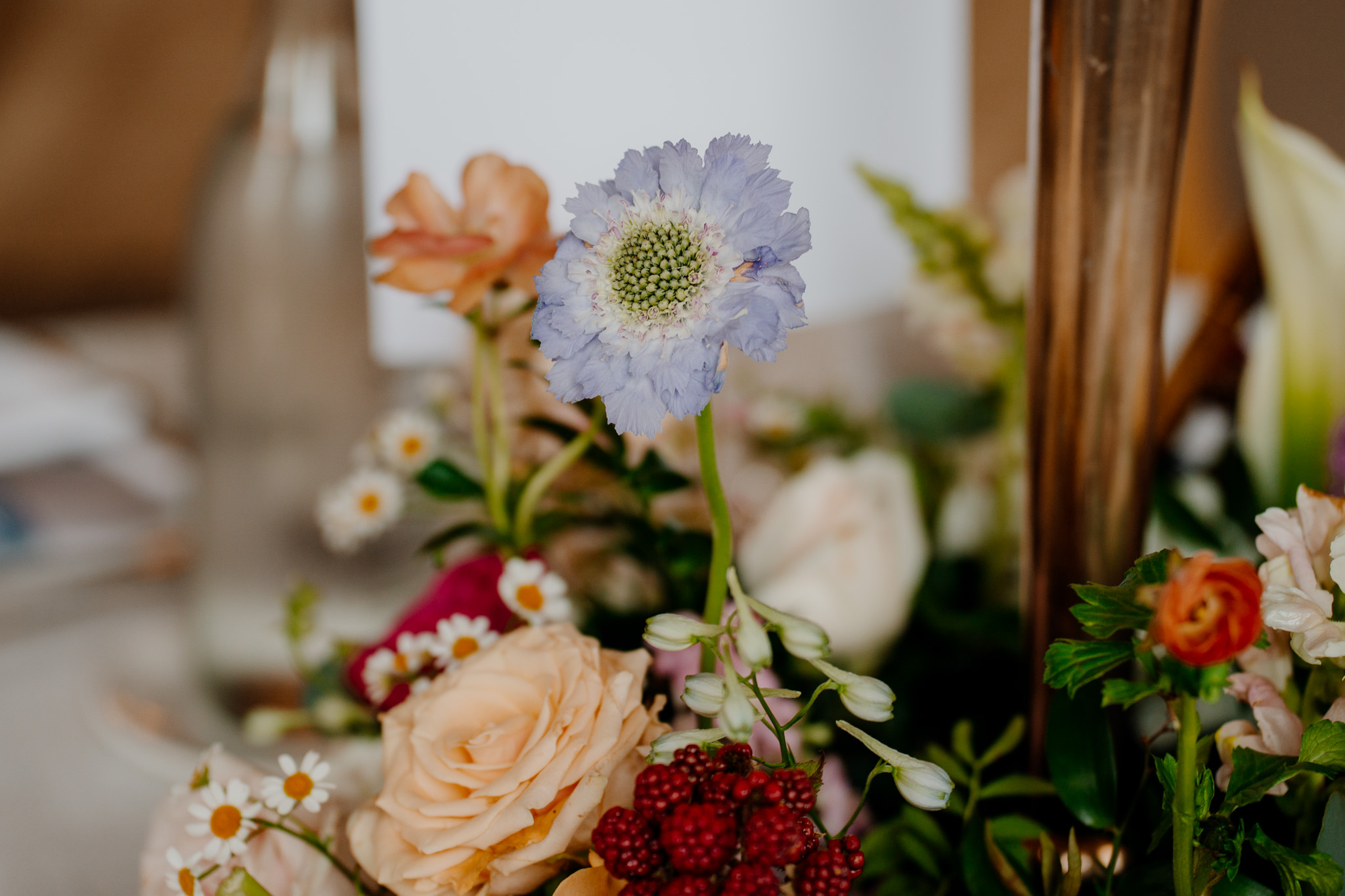 Wedding flowers and table decor in the Dining Room at Markree Castle