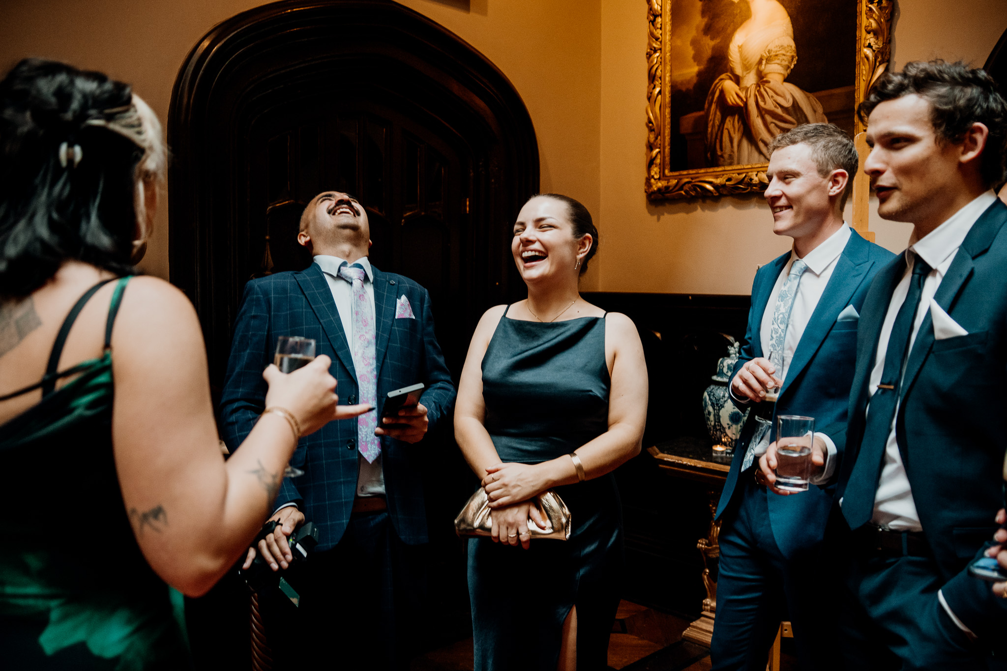 Wedding guests enjoying the reception at Markree Castle