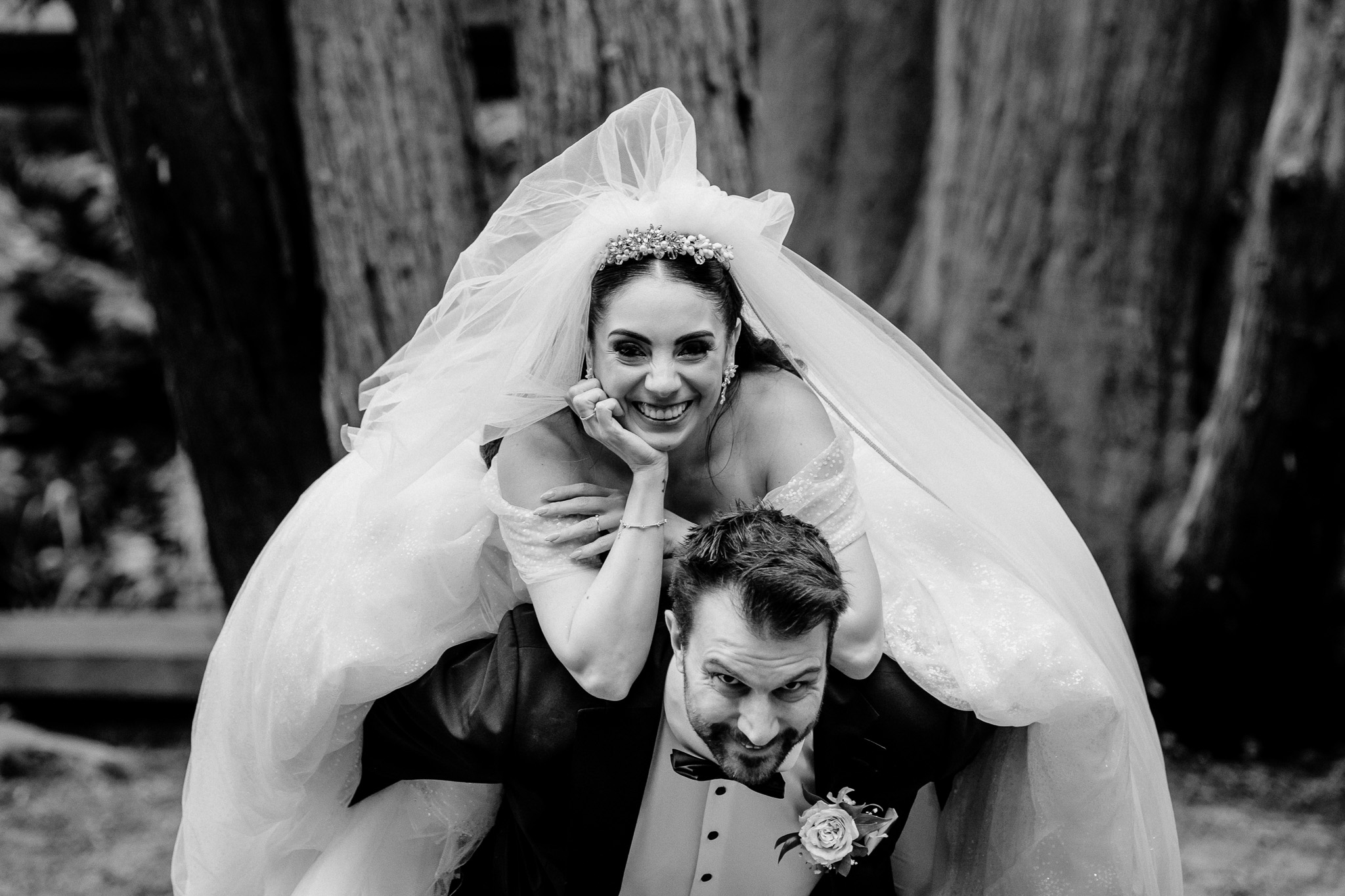 Bride and groom wedding portrait by the Boathouse at Markree Castle