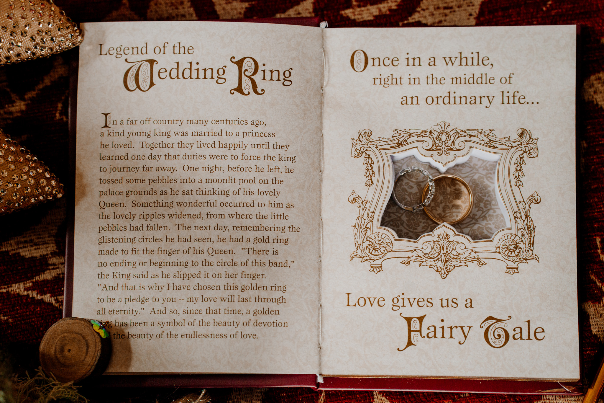 Lord of the Rings themed wedding detail at Markree Castle