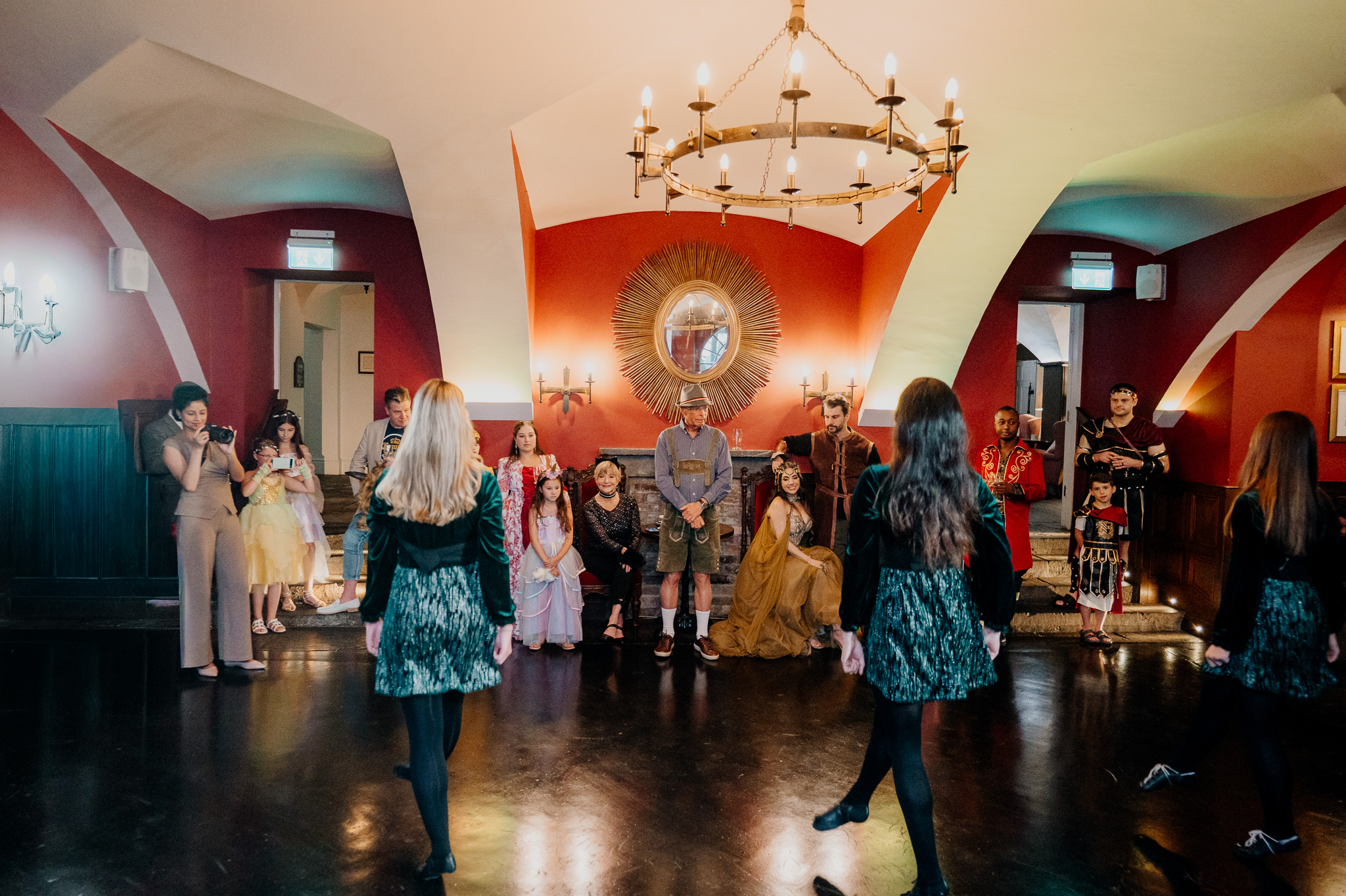 Fantasy themed rehearsal dinner guests at Markree Castle