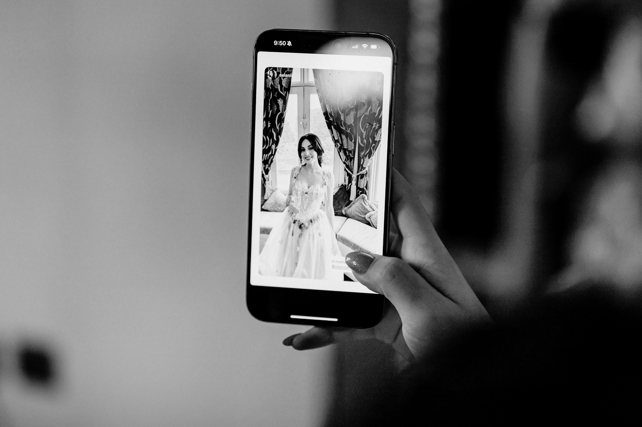 Wedding morning moment photographed in the Butler’s Kitchen at Markree Castle